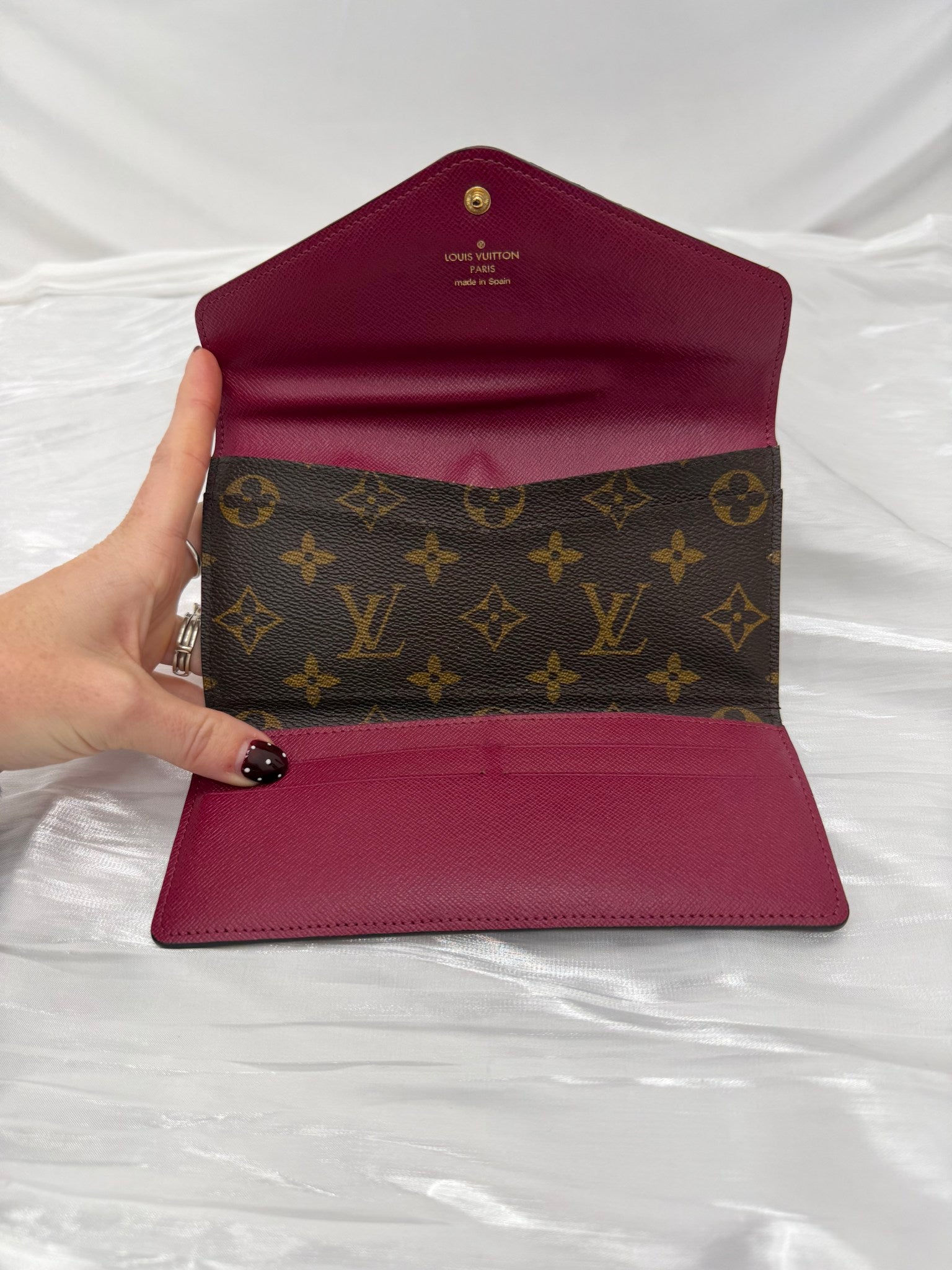 Louis Vuitton Monogram & Fuchsia Josephine Wallet