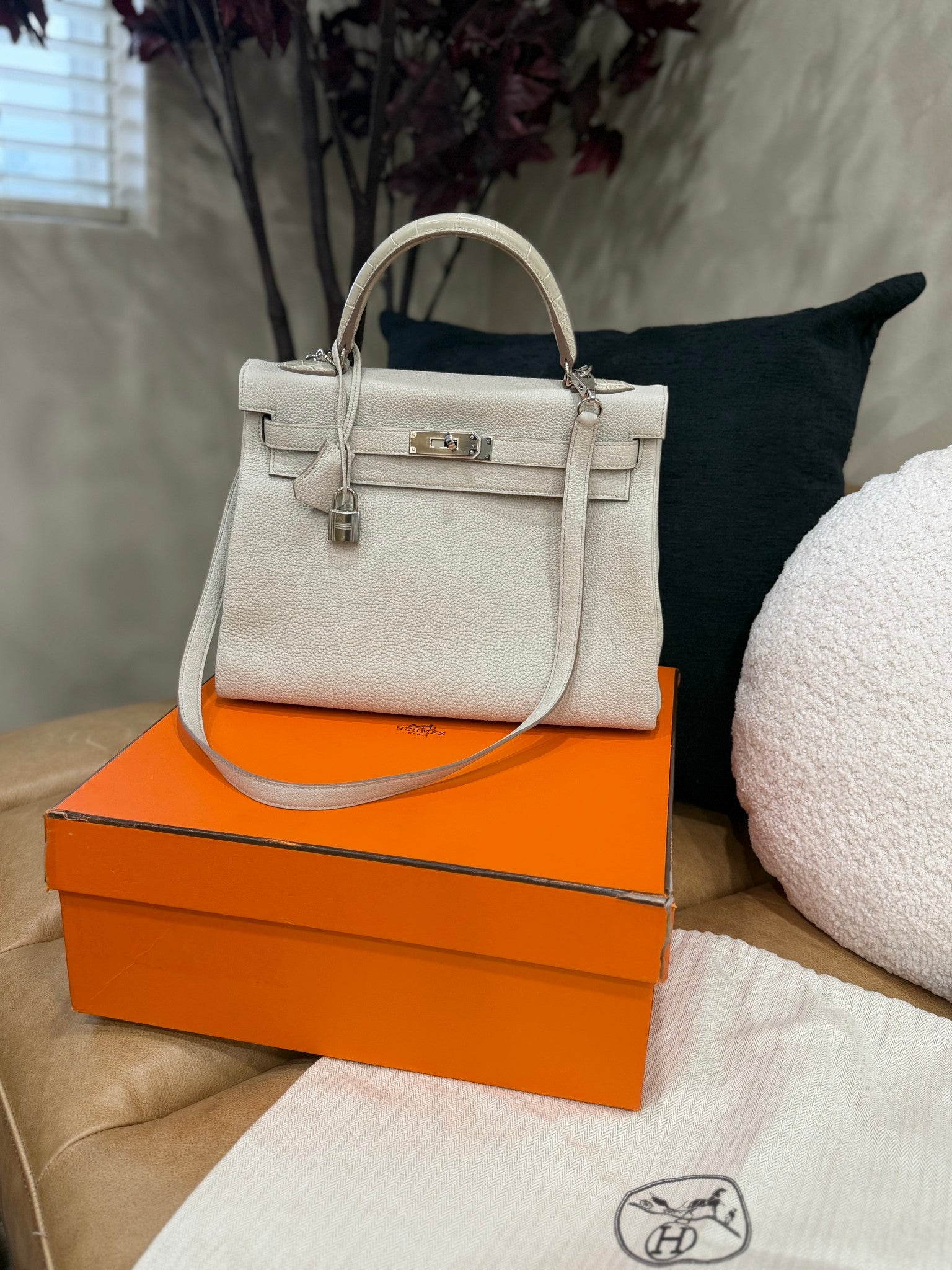 Hermes Benton Togo Matte Alligator Kelly 32 Retour