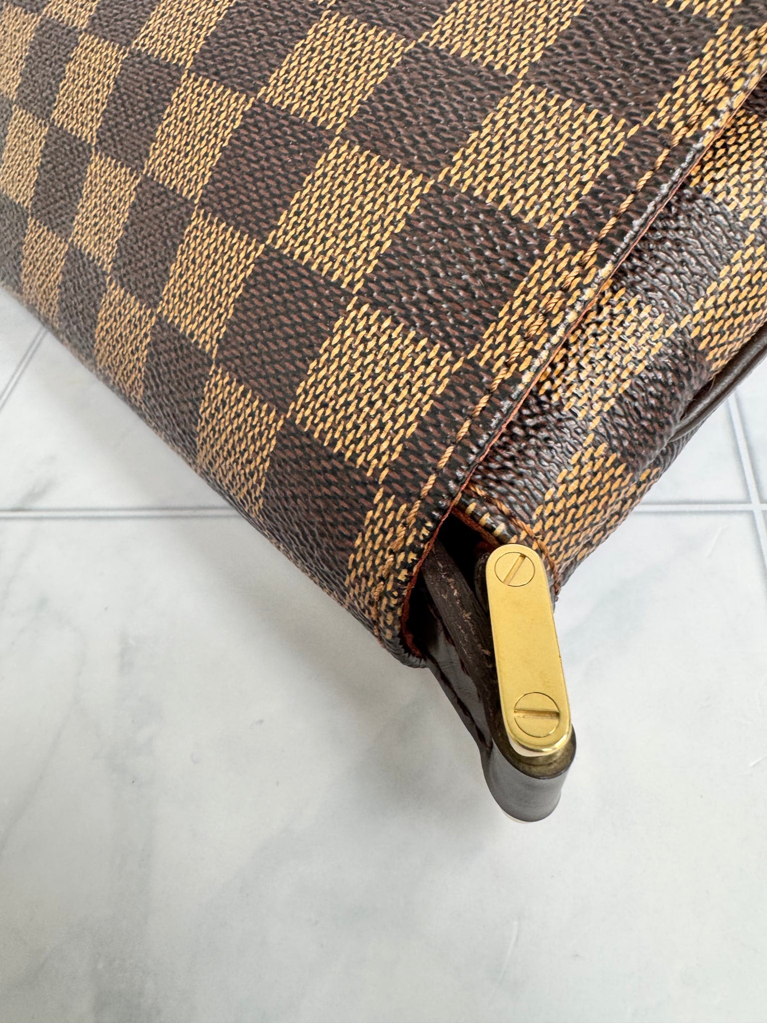Louis Vuitton Damier Ebene Canvas Musette Tango Long Strap Crossbody