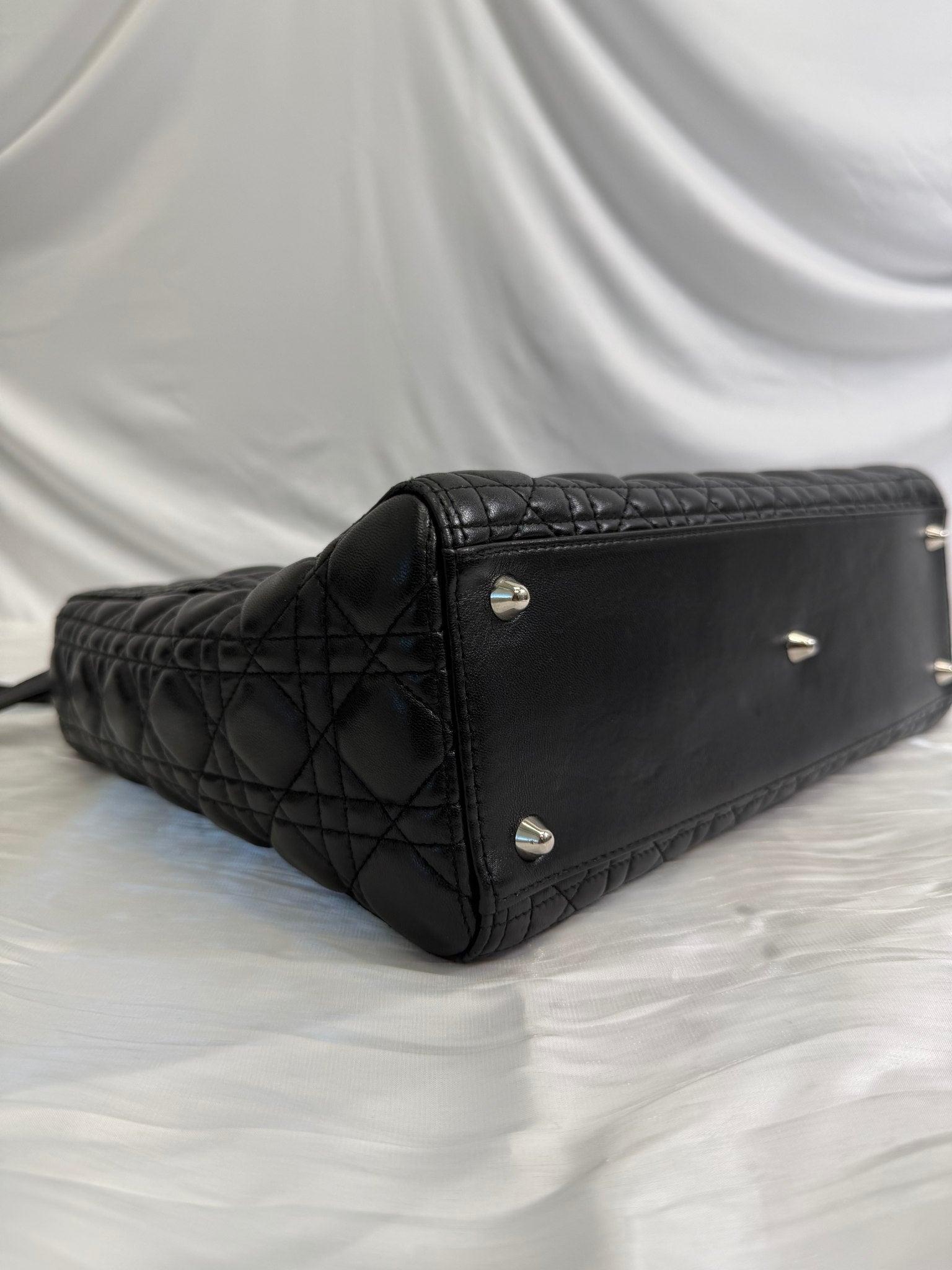 Christian Dior Black Cannage Lambskin Large Lady Dior