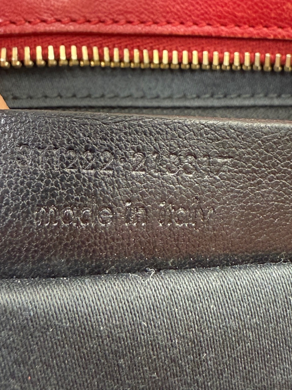 Saint Laurent YSL Red Leather Cabas ChYc Bag