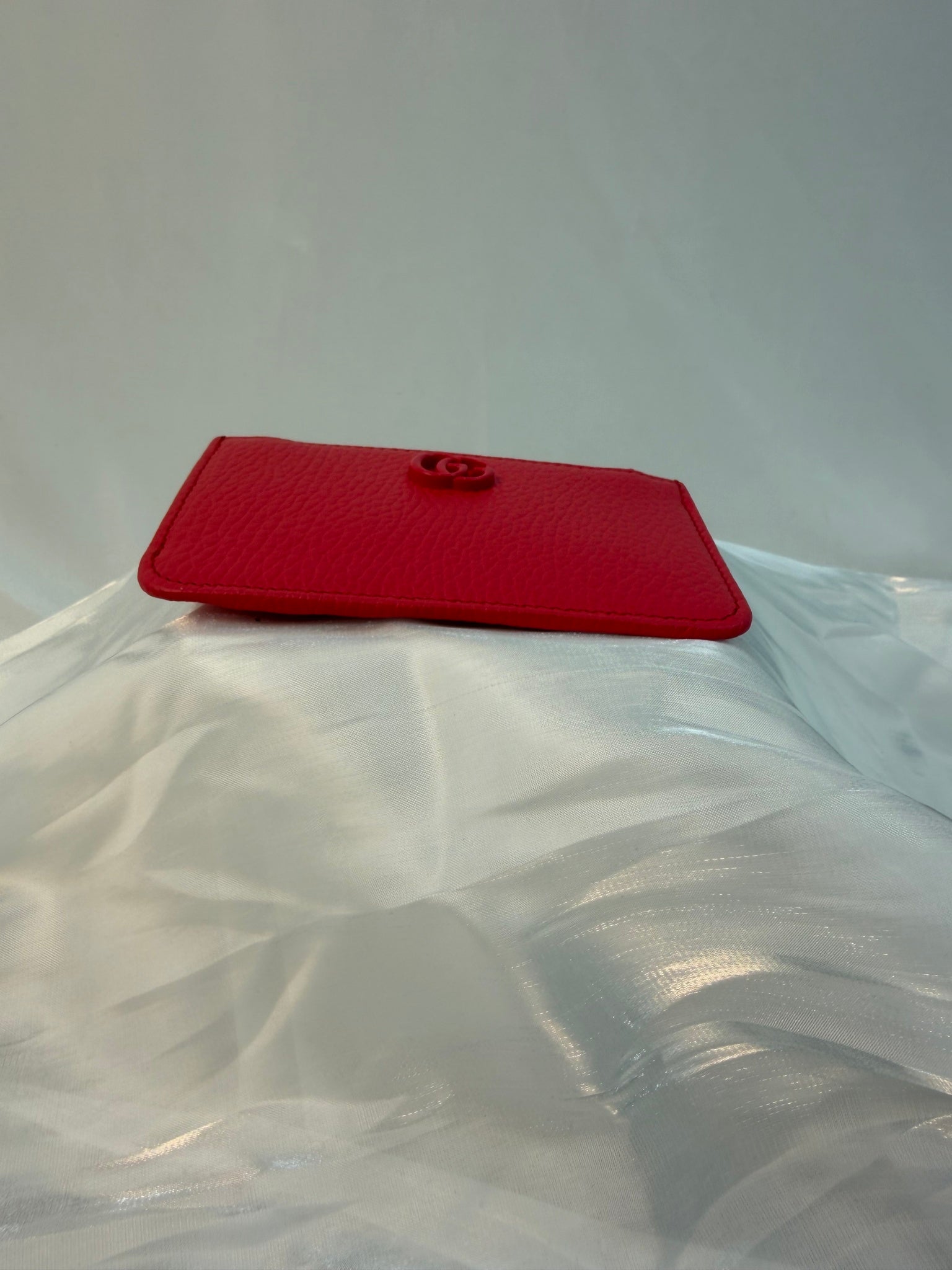 Gucci Coral Leather Marmont Card Case