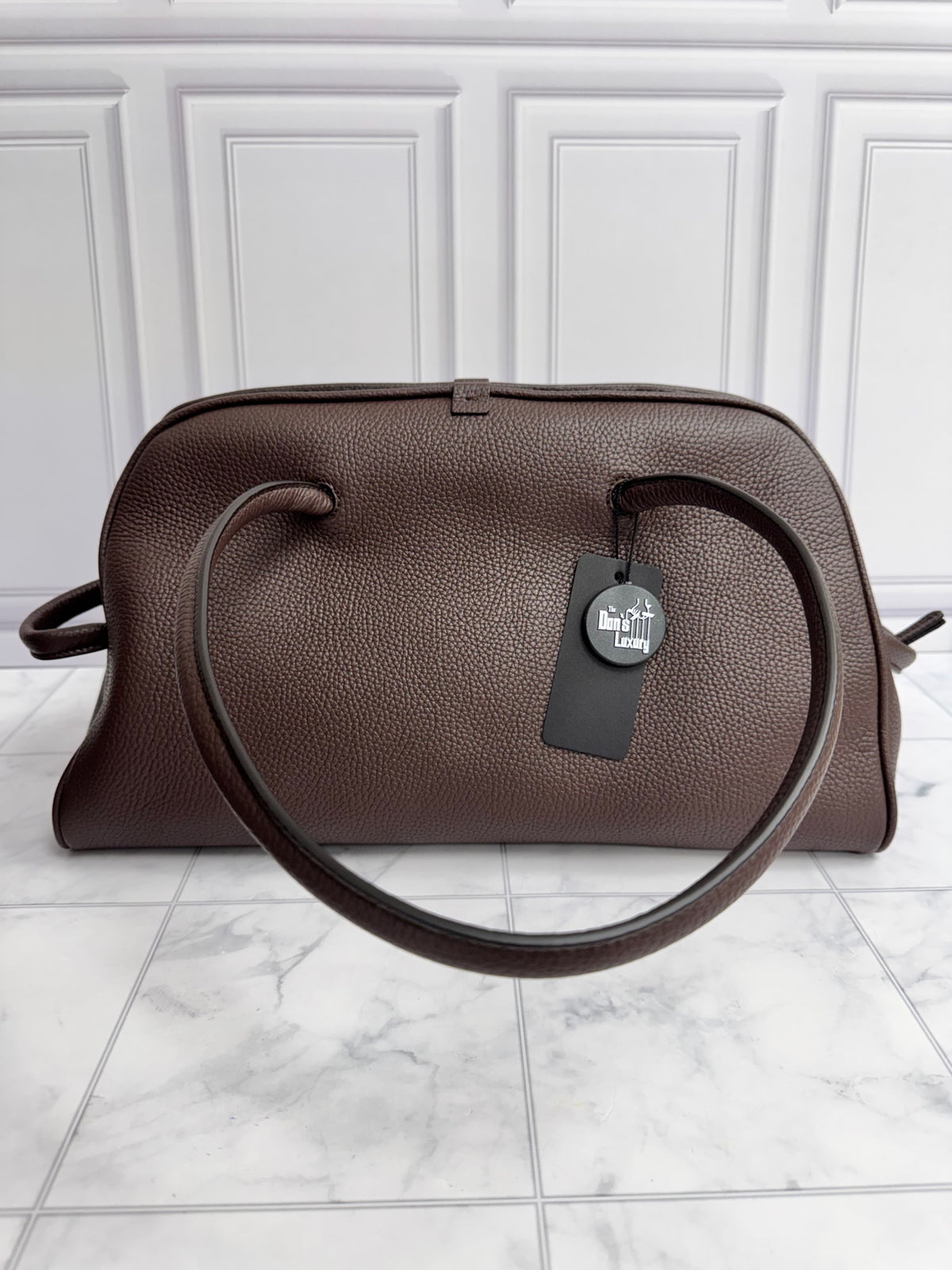 BRAND NEW - Jacquemus Brown Grained Leather Le Turismo Shoulder Bag