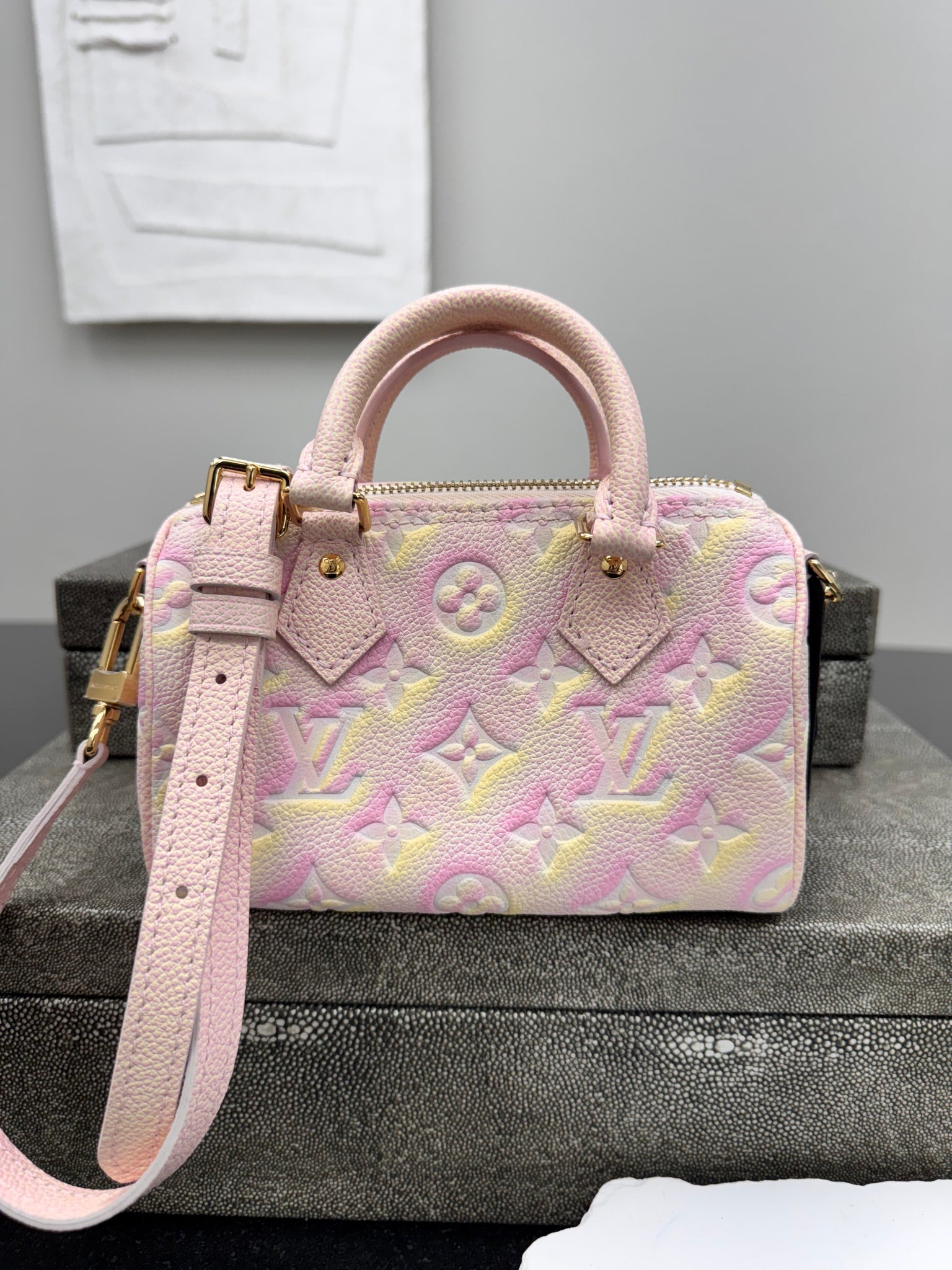 Louis Vuitton Monogram Empreinte Stardust Nano Speedy
