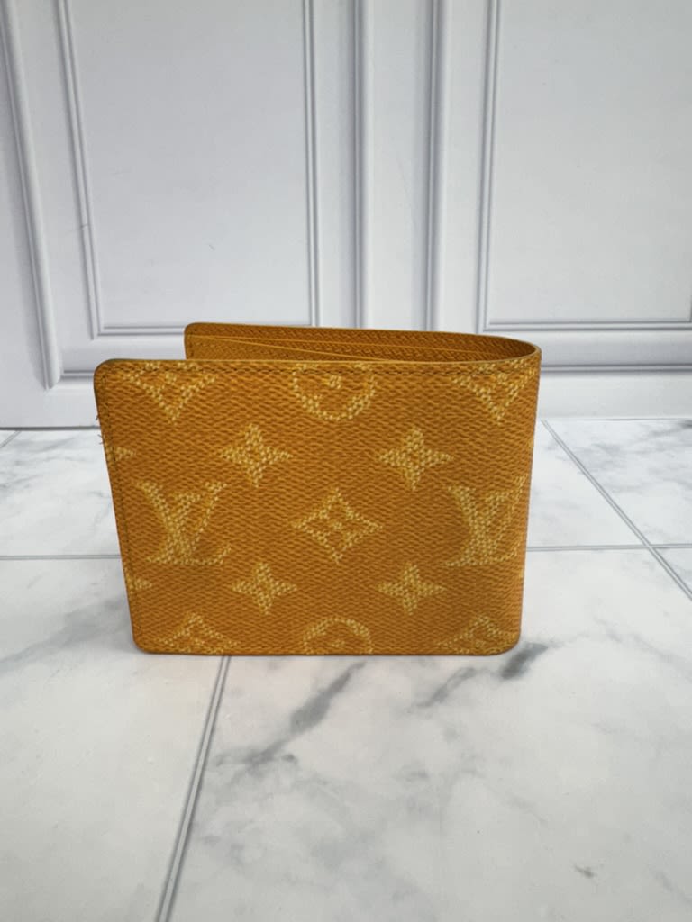 Louis Vuitton Yellow Monogram Heritage Coated Canvas Compact Wallet
