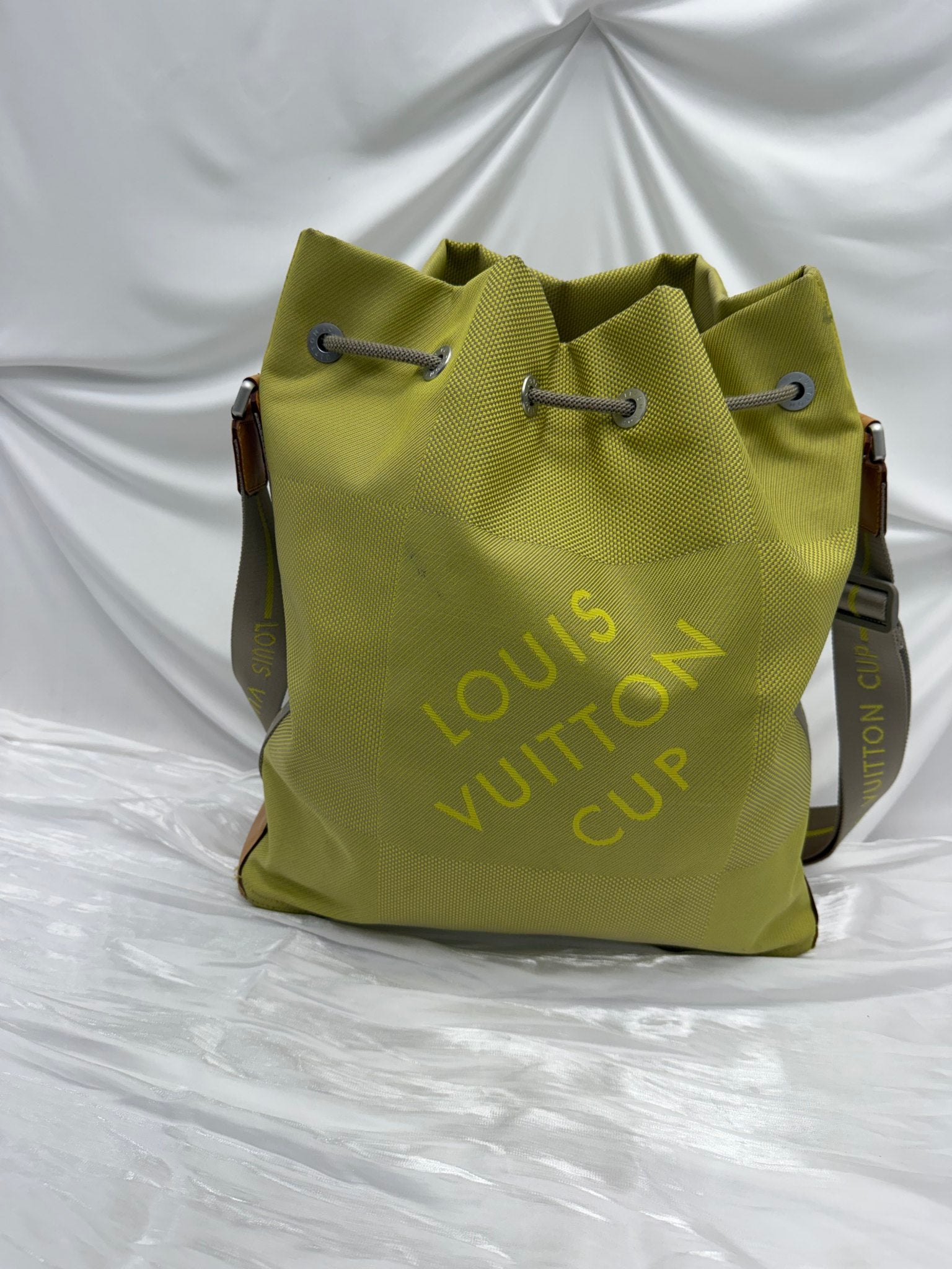Louis Vuitton Yellow Damier Geant LV Cup Volunteer Bucket Bag