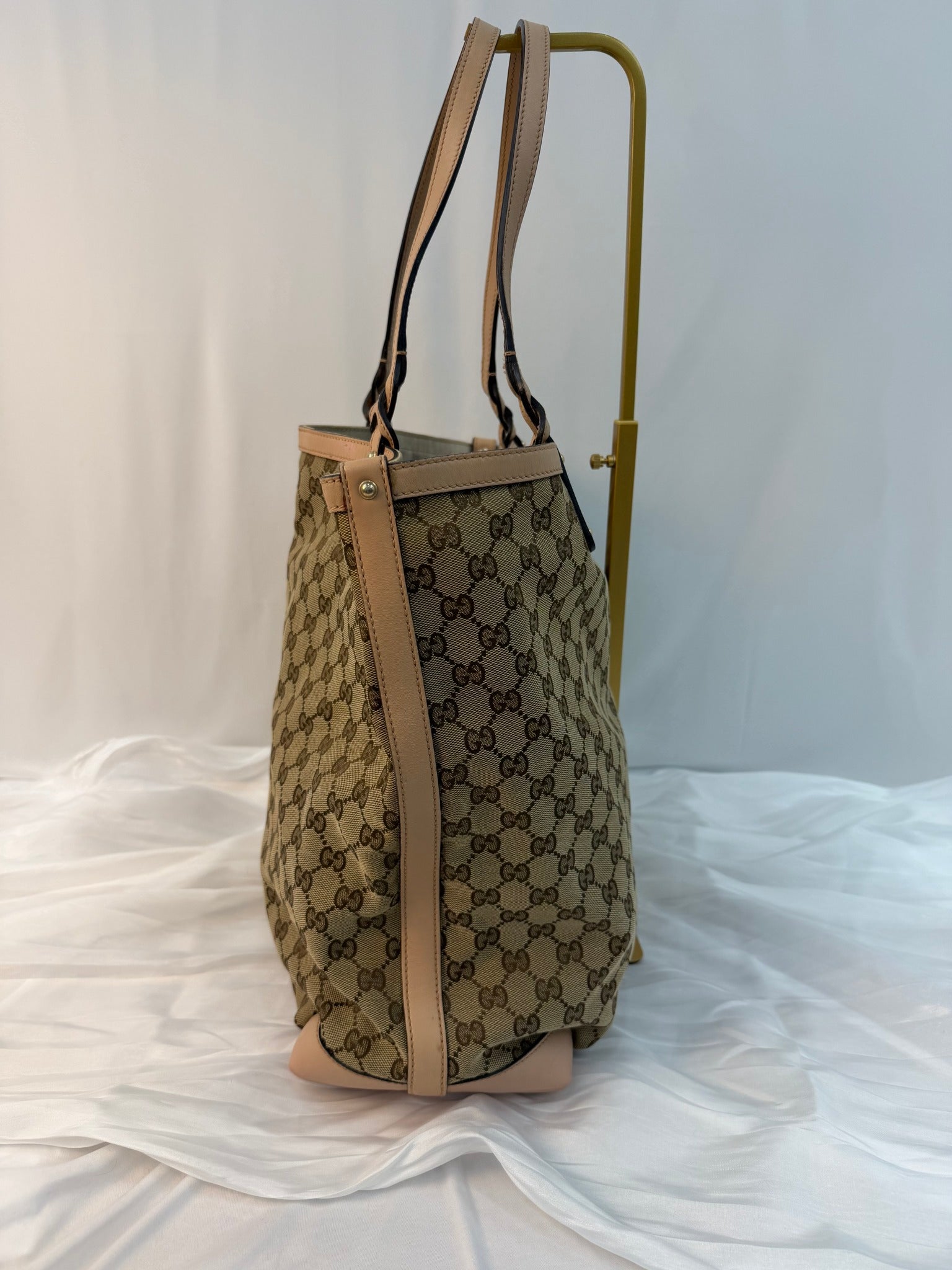 Gucci Brown Canvas GG Print Craft Tote Bag