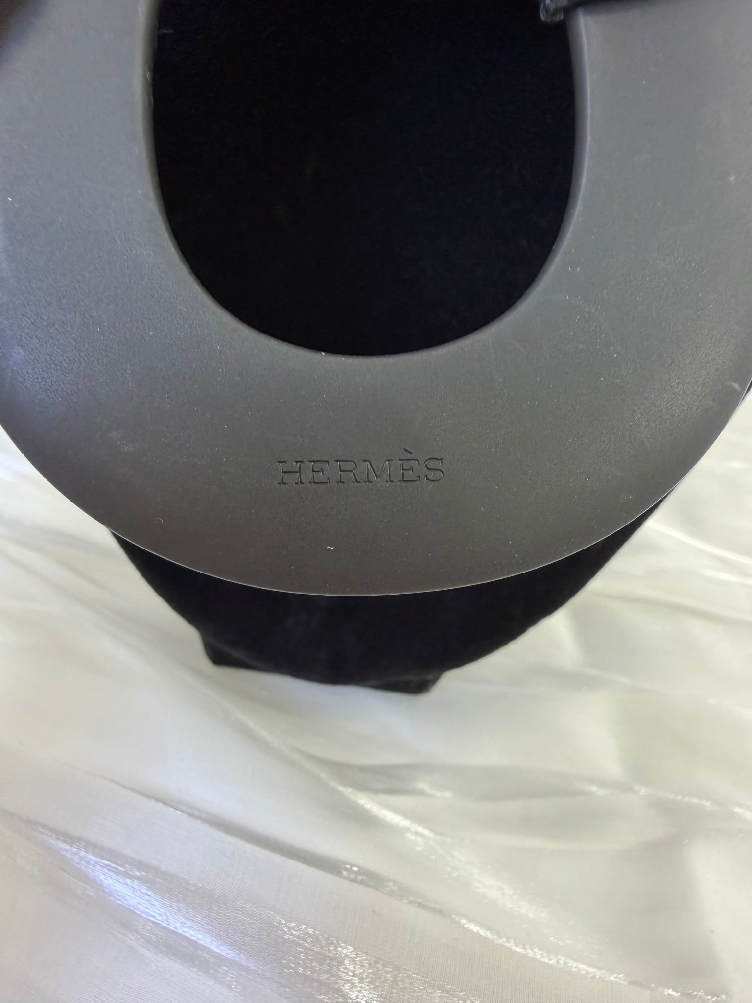 Hermes Black Wooden Kara Pendant