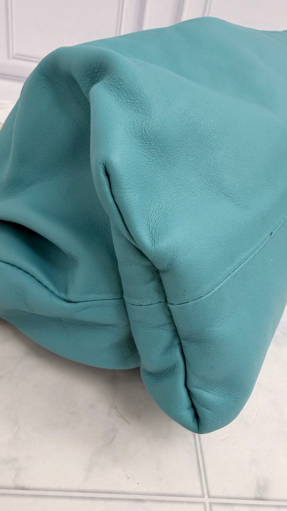 Bottega Veneta Teal Lambskin Leather The Chain Pouch