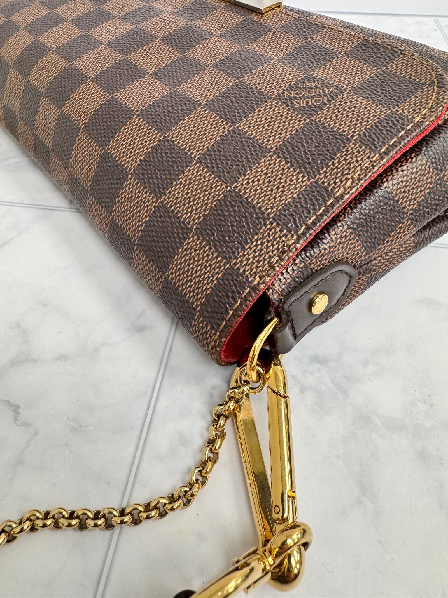 Louis Vuitton Damier Ebene Favorite Crossbody Bag MM