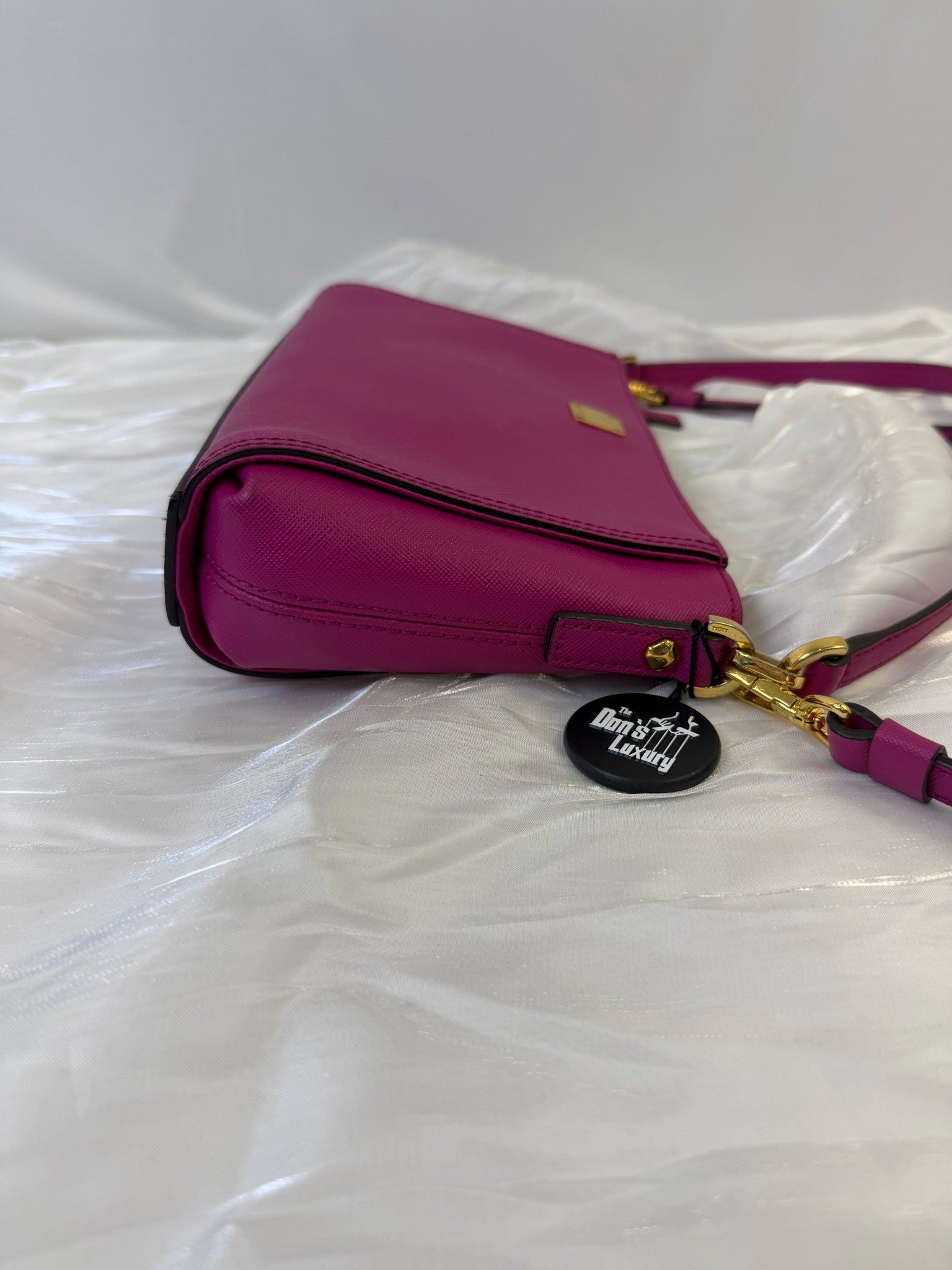 MCM Pink Saffiano Leather Two Way Crossbody Bag