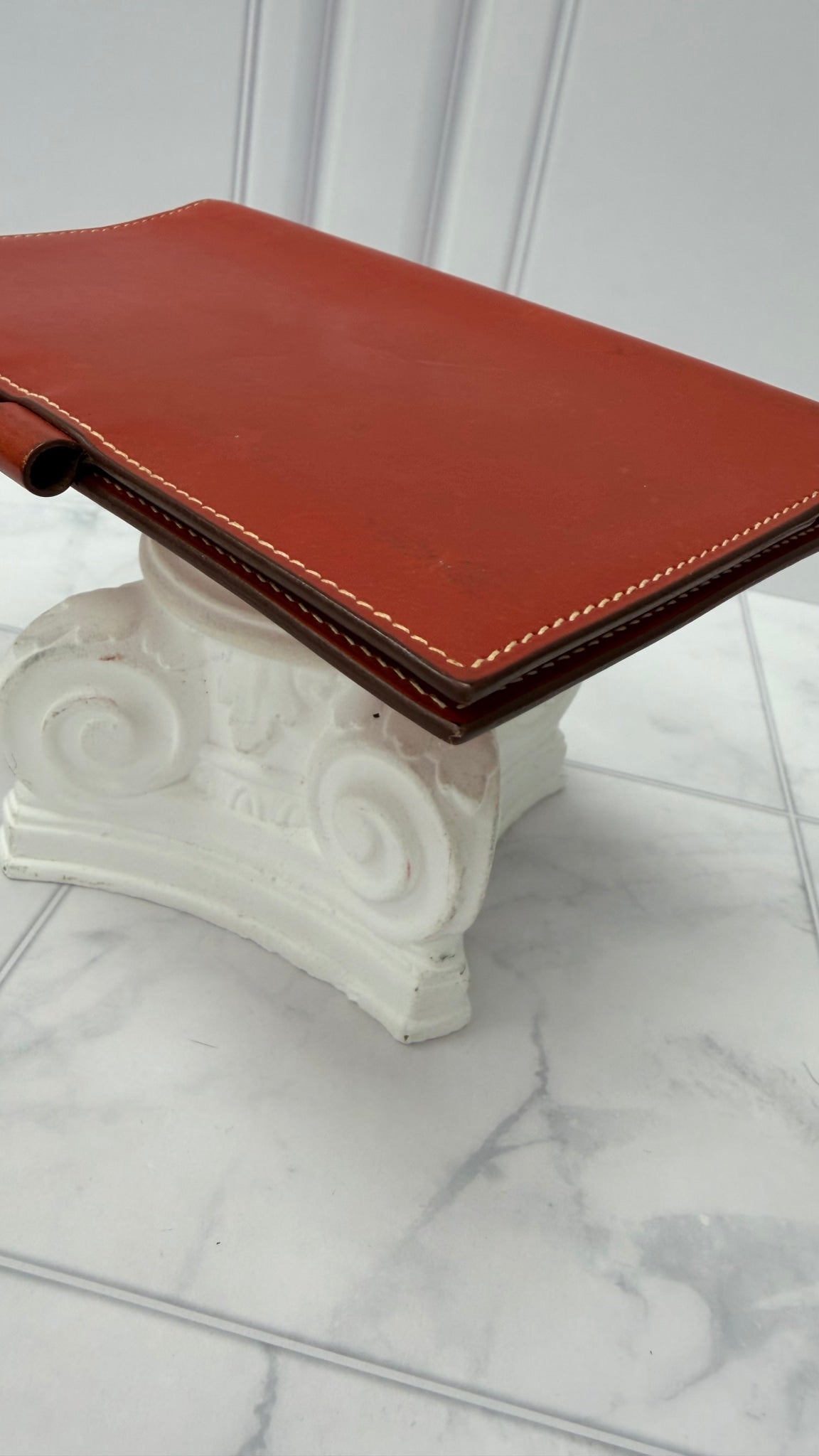 Hermes Cognac Leather Passport Agenda