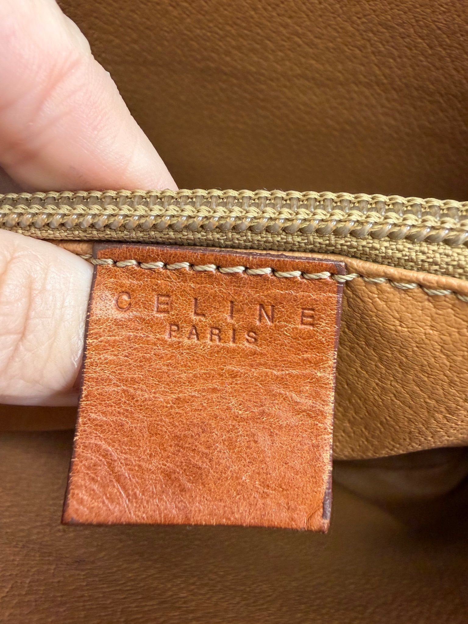 Celine Brown Macadam Bucket Bag