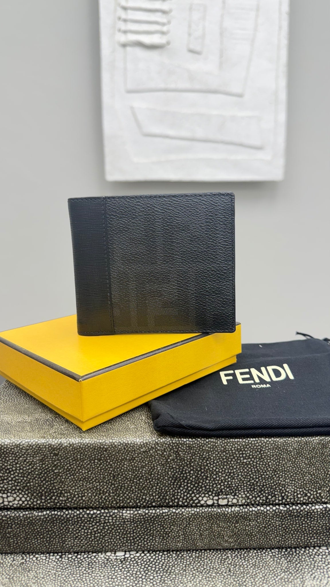 Fendi Black Zucca Coated Canvas Bifold