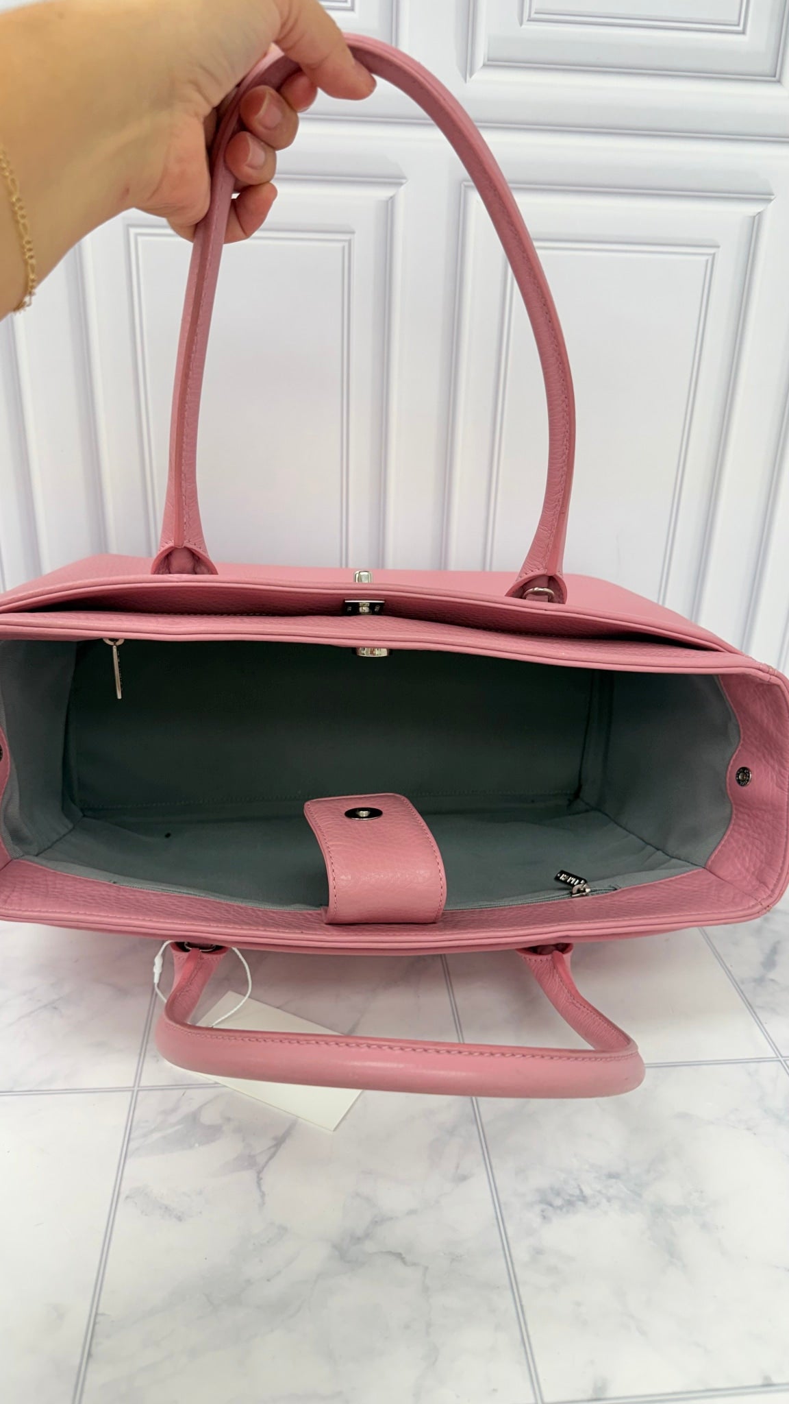 Chanel Pink Calfskin Leather Executive Cerf Large Tote Bag