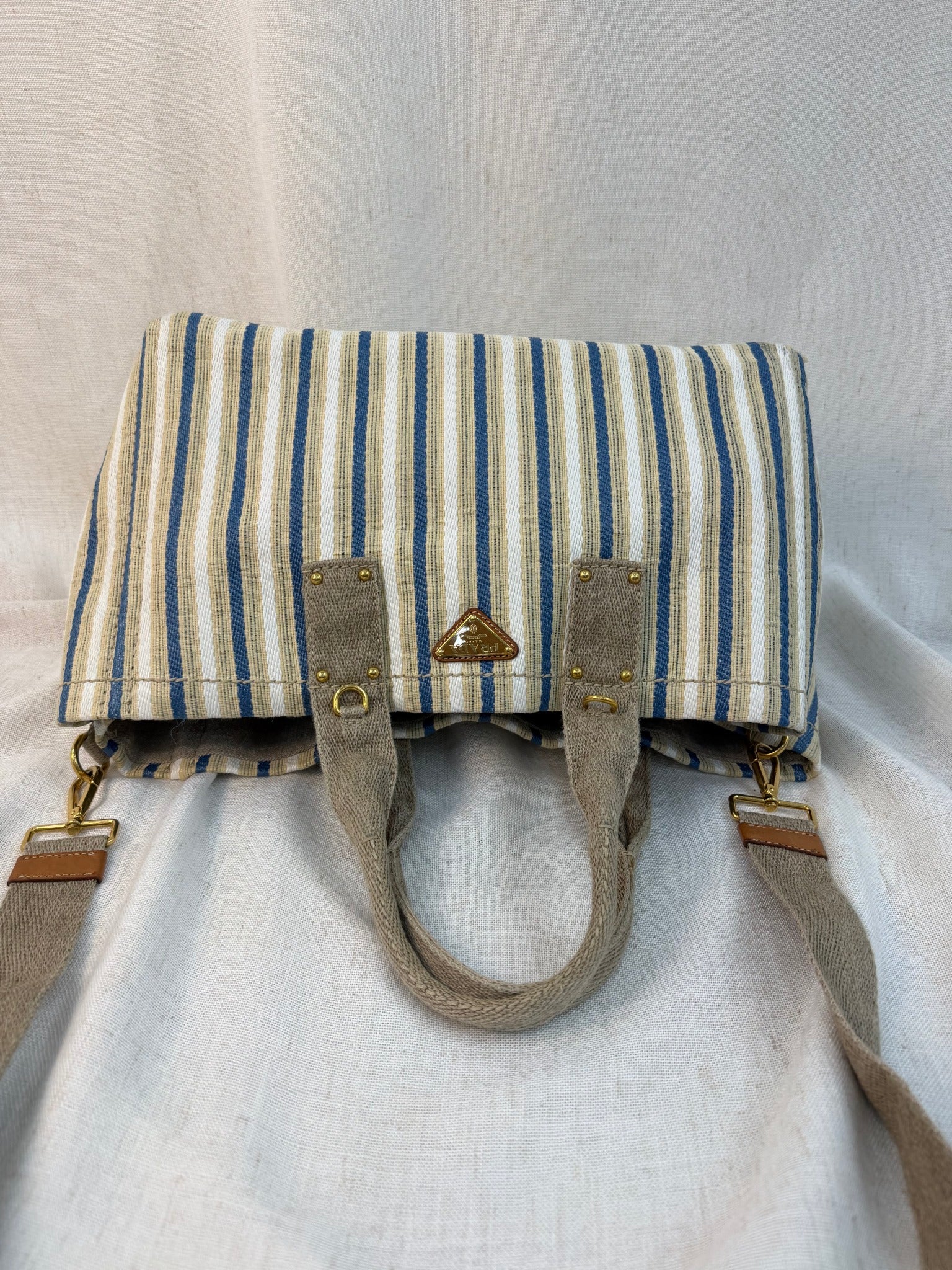 Prada Multicolor Canvas Canpa Large Handbag