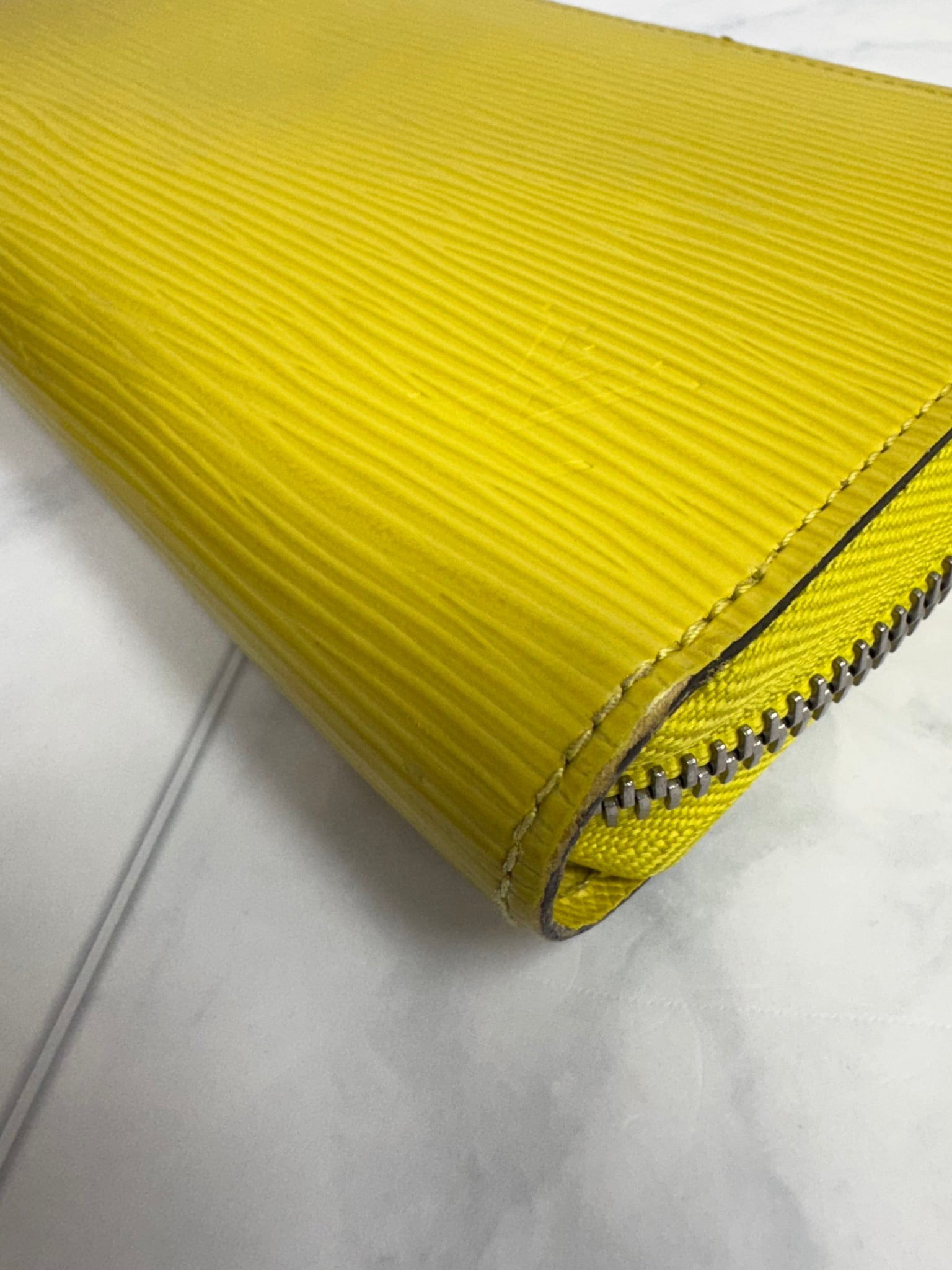 Louis Vuitton Yellow Epi Zippy Wallet