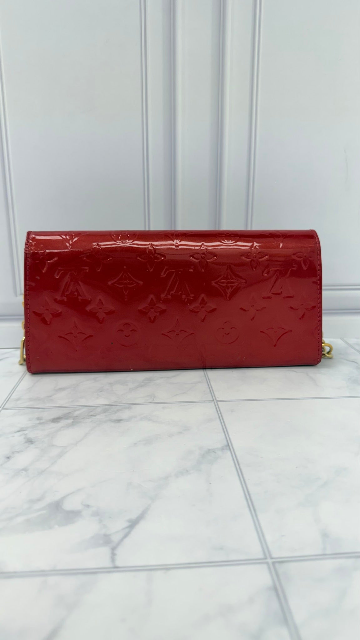 Louis Vuitton Red Vernis Leather Sunset Blvd Shoulder Bag