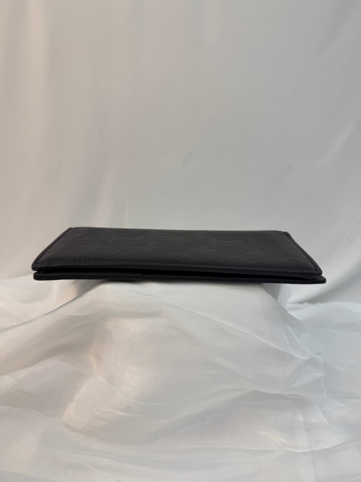 Louis Vuitton Black Leather Monogram Brazza Wallet