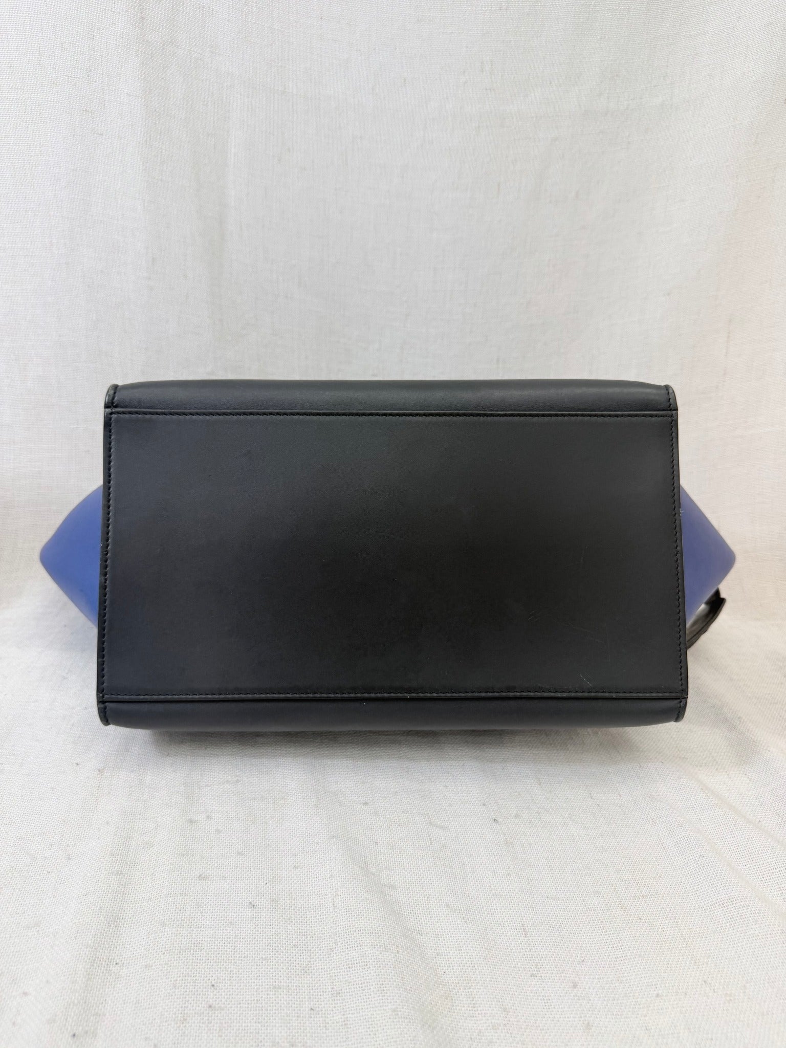 Celine Blue Leather Trapeze Medium Handbag