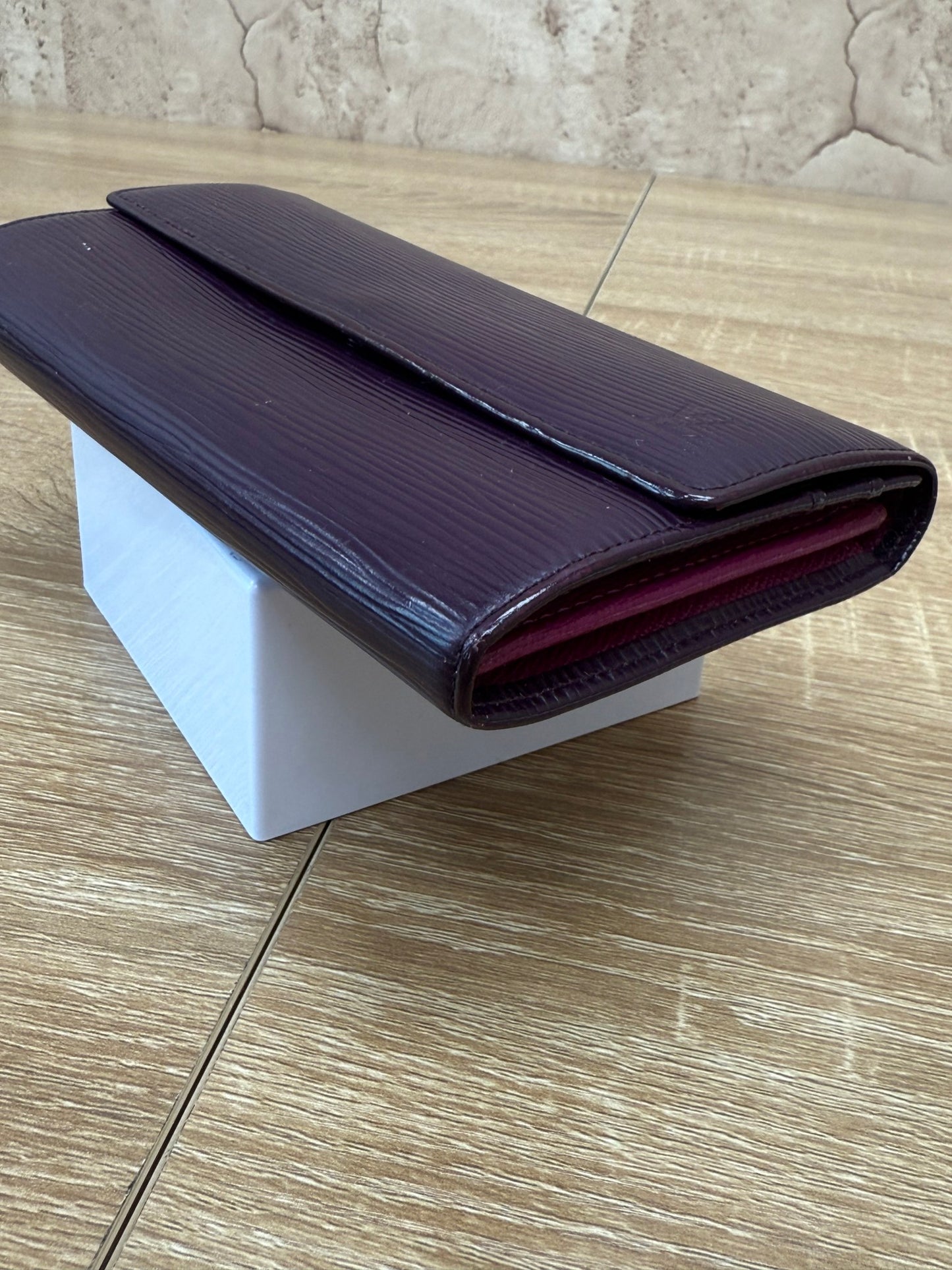 Louis Vuitton Purple & Pink Epi Leather Sarah Wallet
