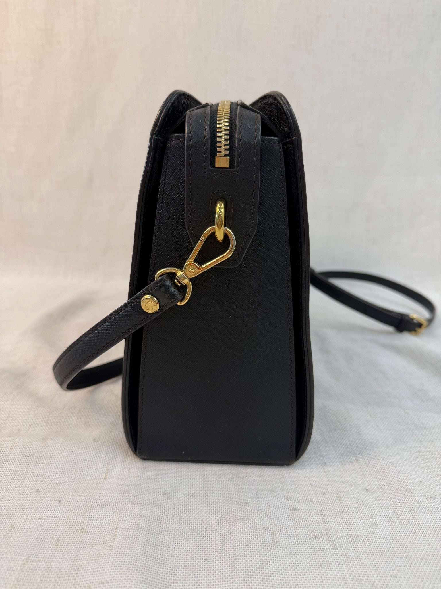 MCM Black Leather Nuovo Two Way Bag