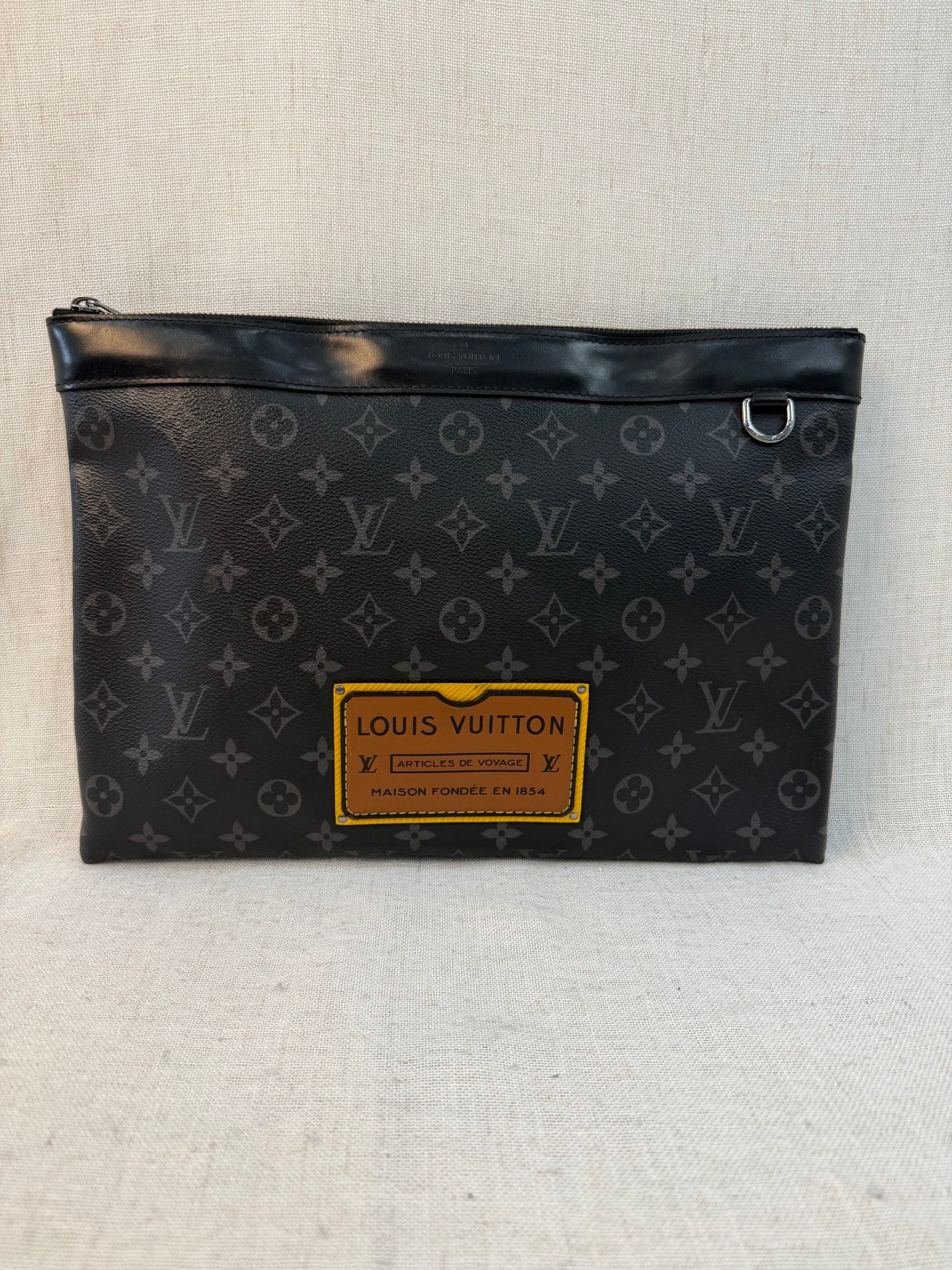 Louis Vuitton Monogram Eclipse Gaston Label GM Pochette