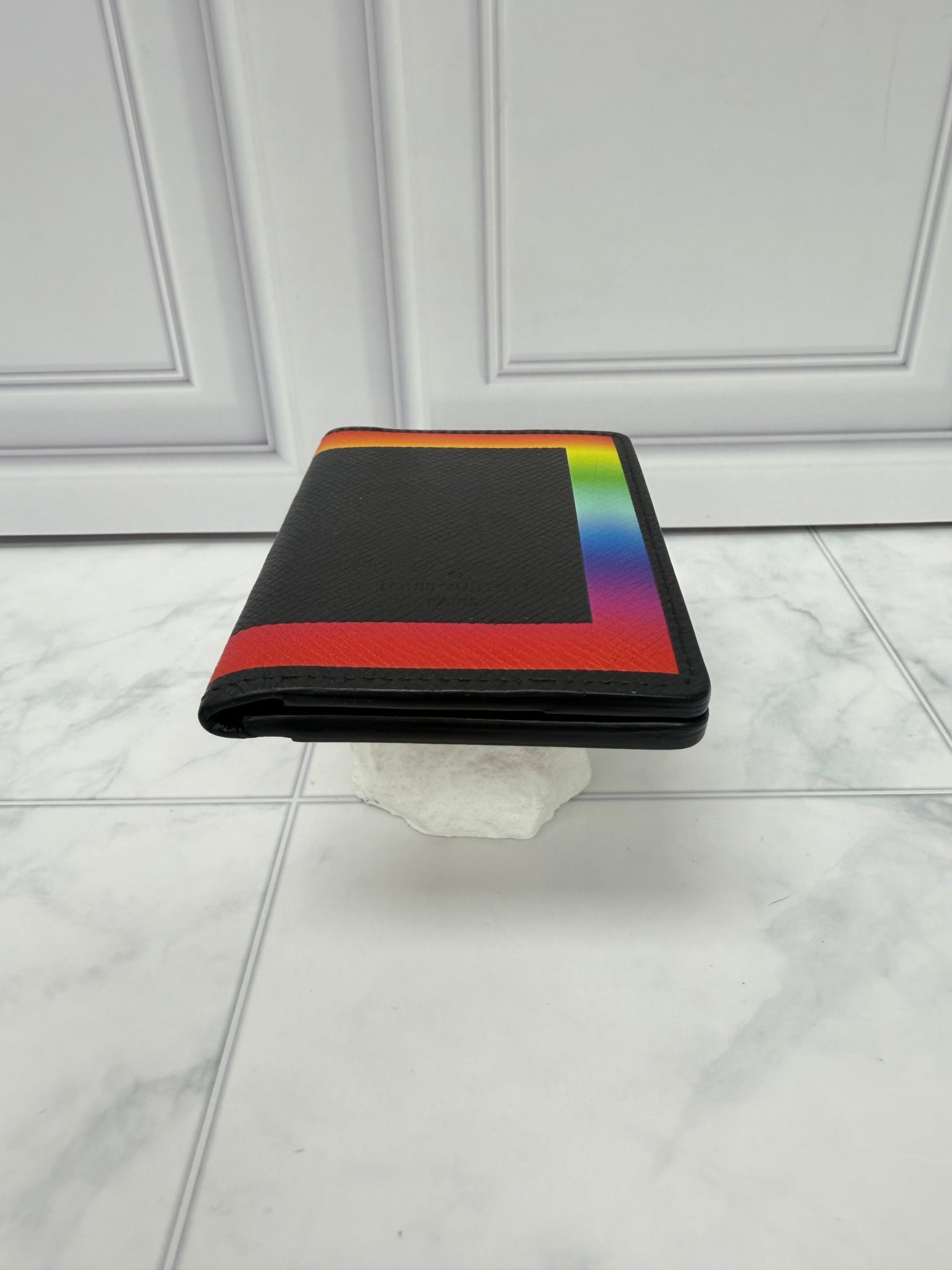 Louis Vuitton Black Taiga Rainbow Pocket Organizer