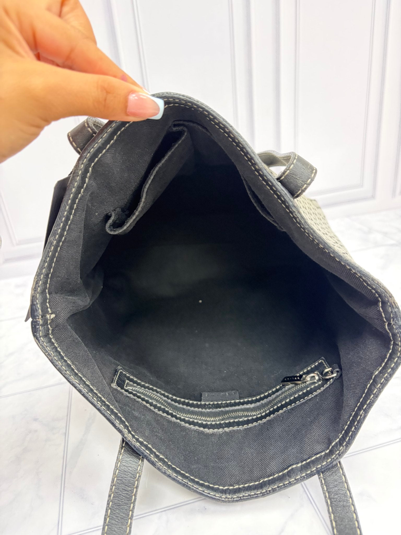 Celine Black Macadam Canvas Tote Bag