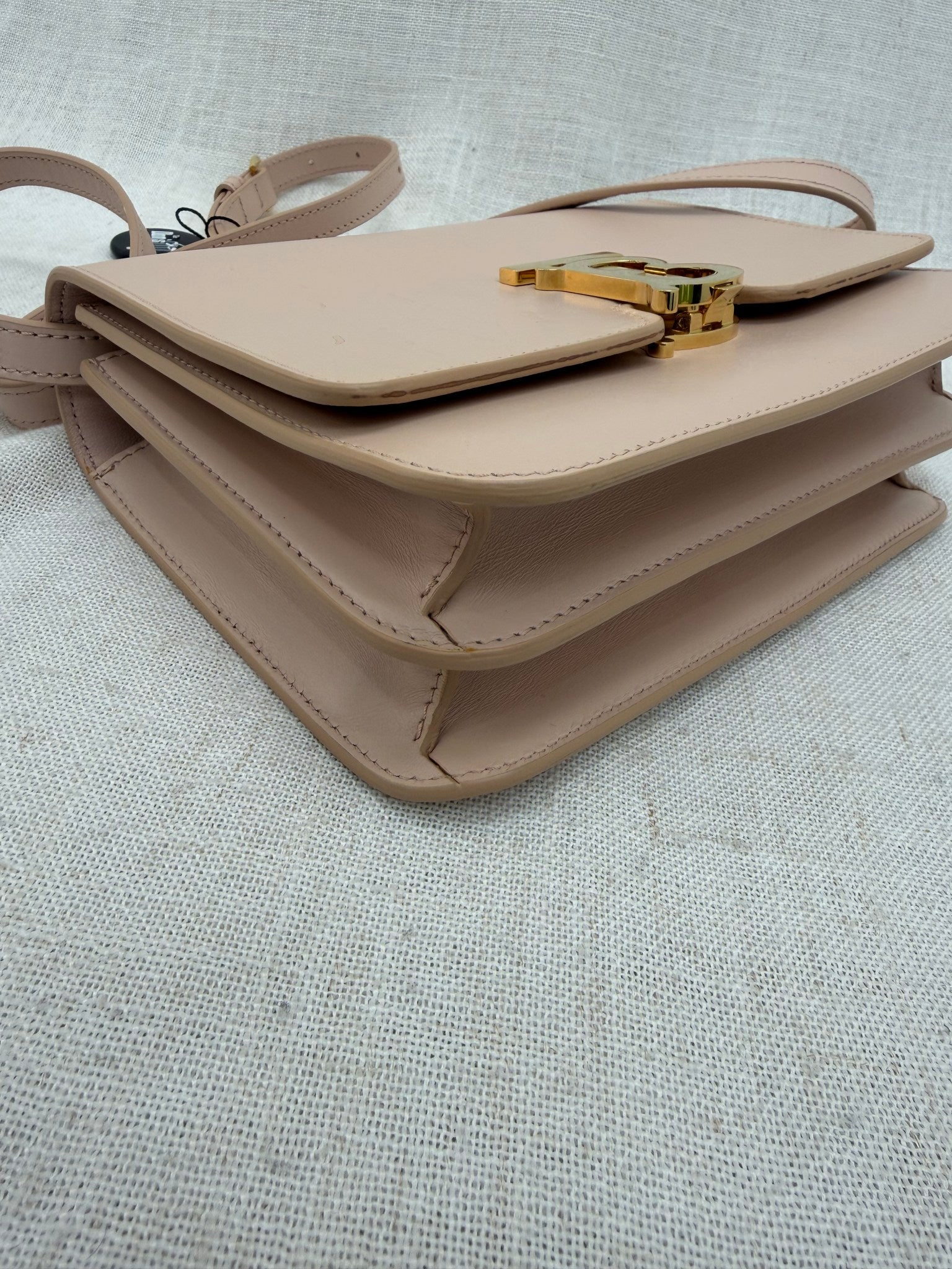 Burberry Dusty Rose Leather Small TB Crossbody