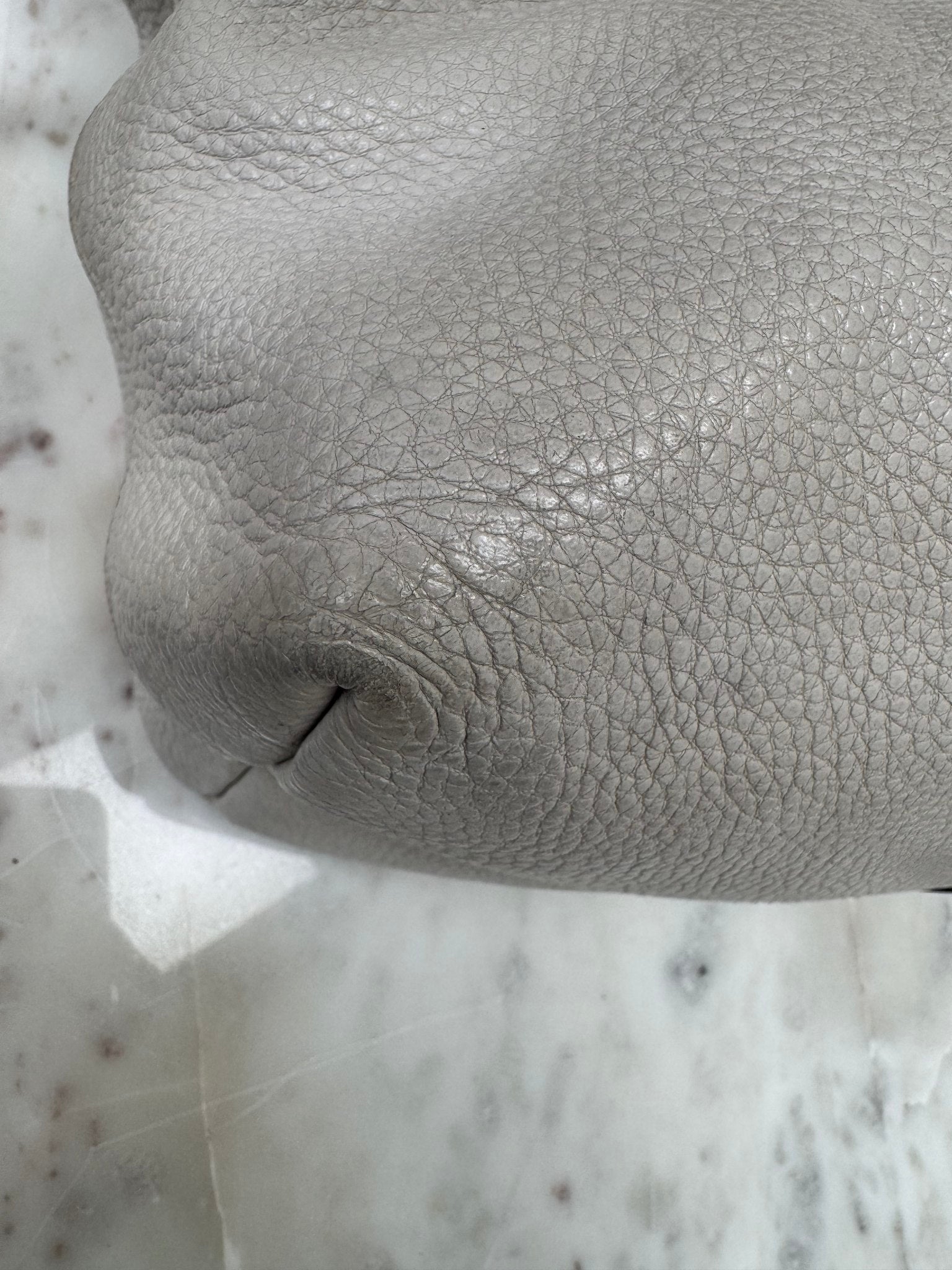 Prada Ivory Pebbled Leather Large 2 Way Bag