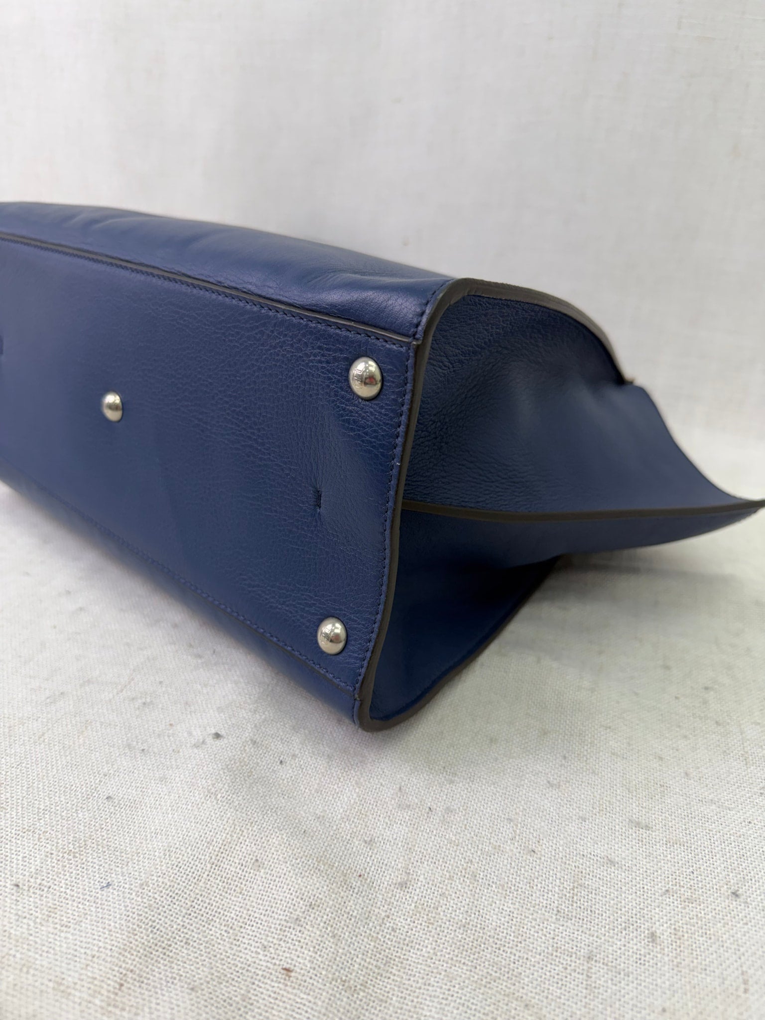 Fendi Blue Leather 3Jours 2way Tote