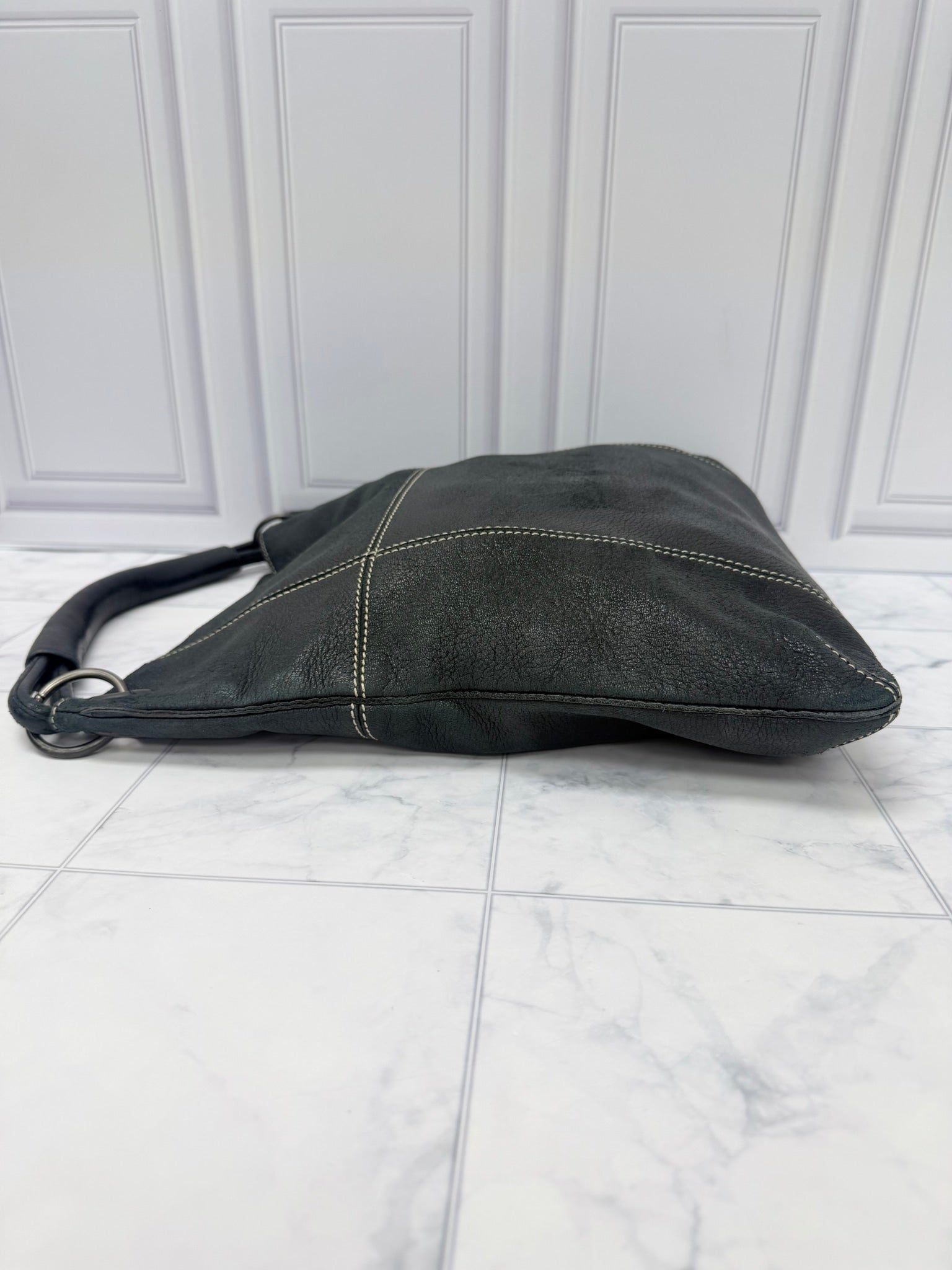 Bottega Veneta Black Leather Shoulder Bag