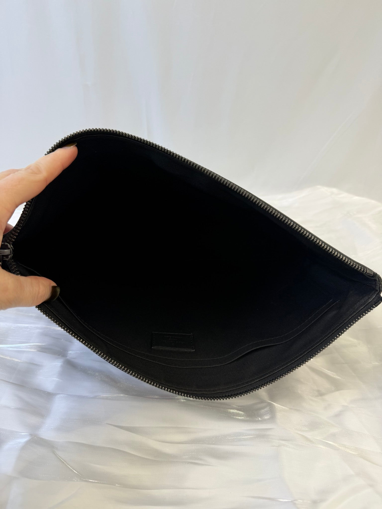 Louis Vuitton Black Leather Monogram Shadow Pochette