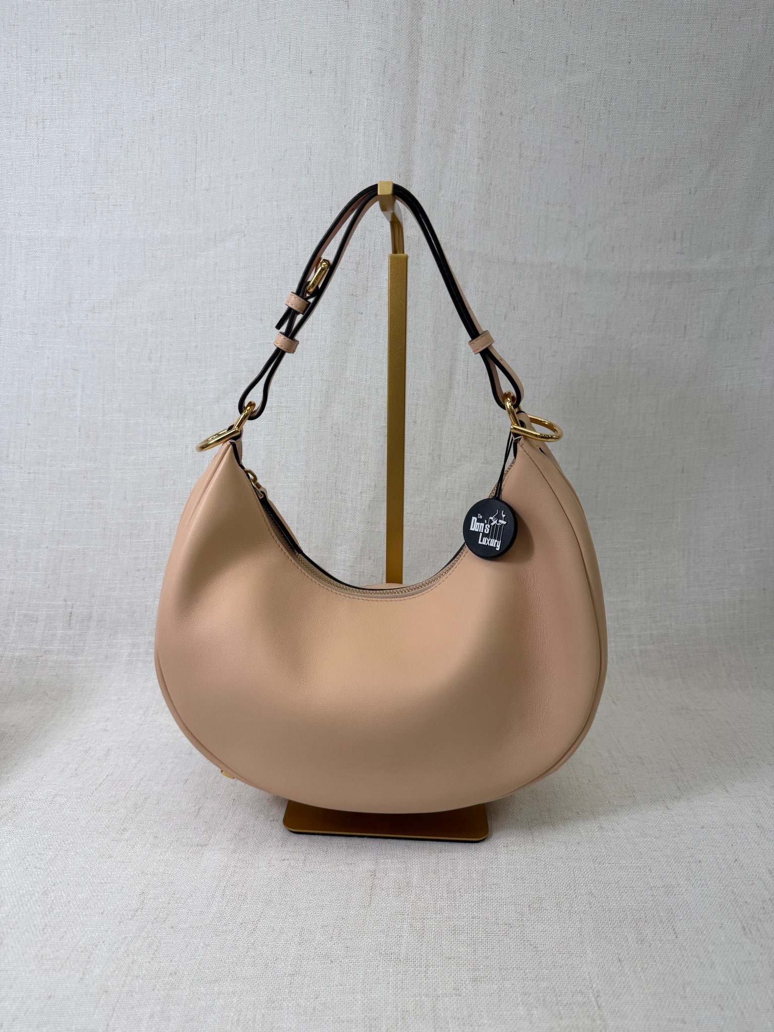 Fendi Peach Leather Fendigraphy Bag
