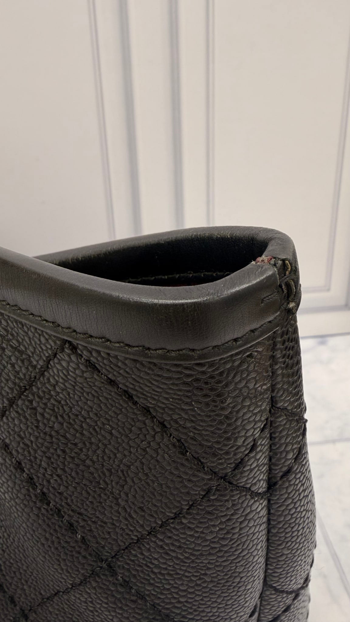 Chanel Black Caviar Leather Shopping Fever Tote