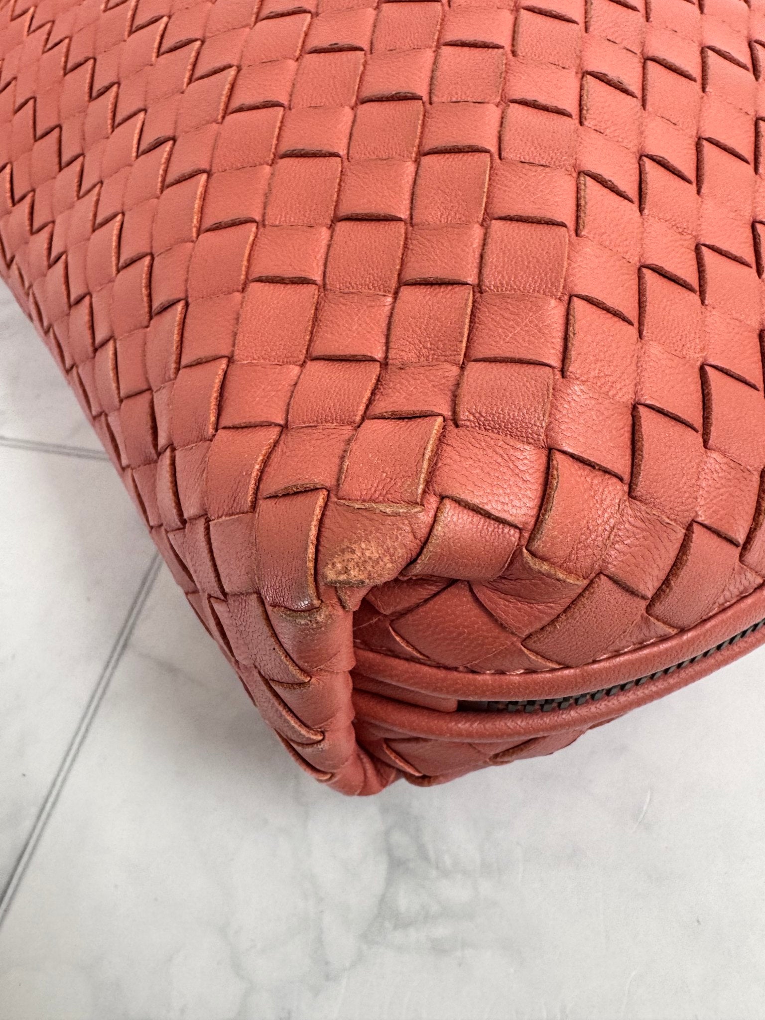 Bottega Veneta Pink Intrecciato Leather Crossbody Bag