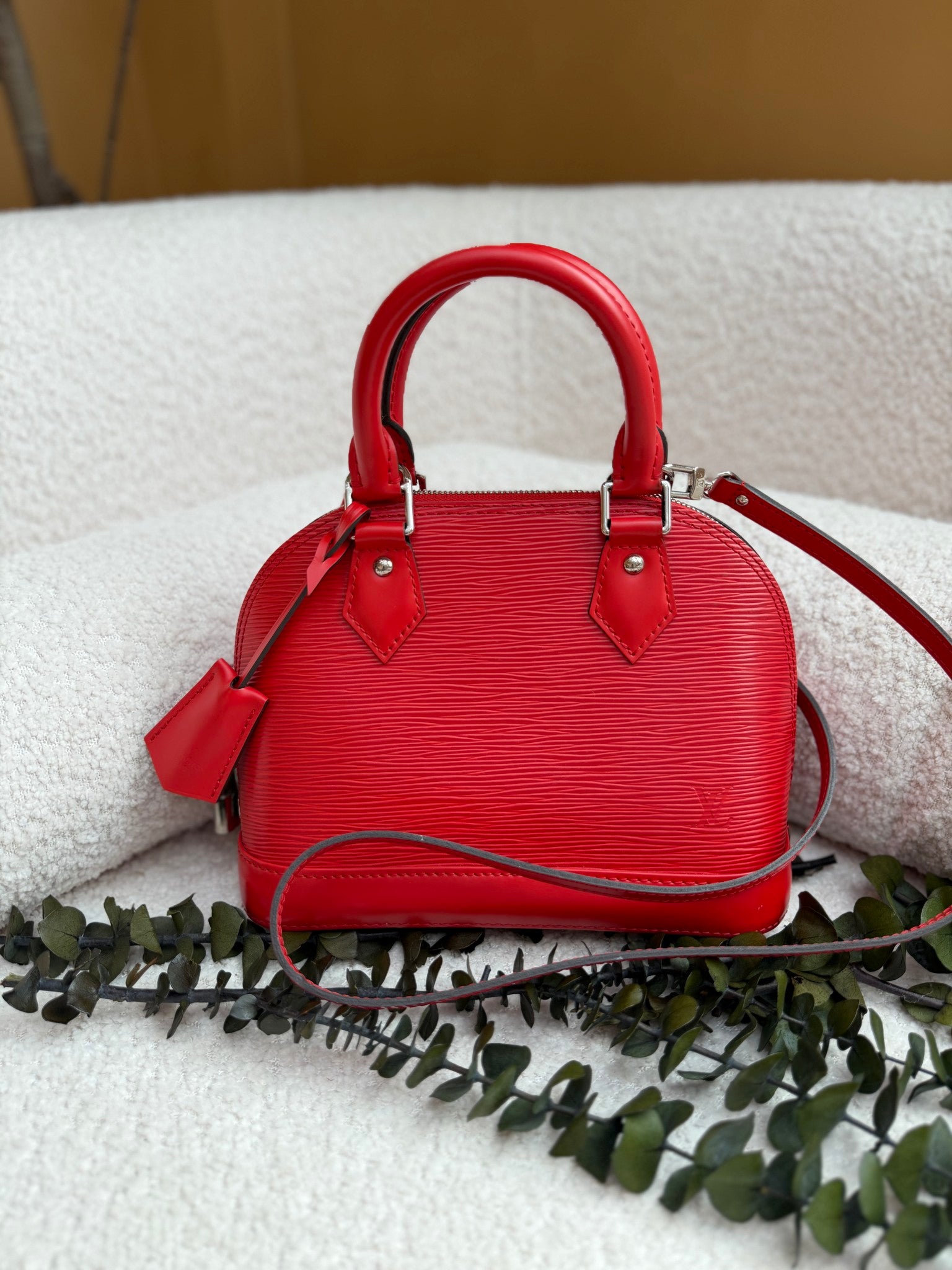 Louis Vuitton Red Epi Alma BB