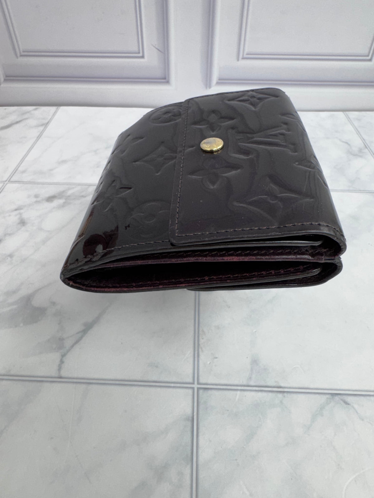 Louis Vuitton Deep Burgundy Vernis Monogram Elise Wallet