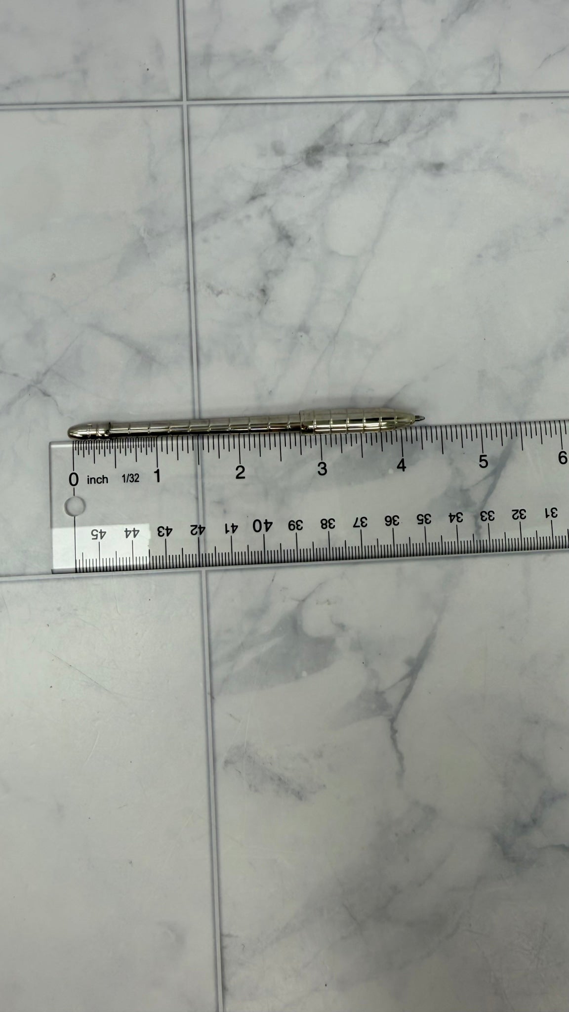 Louis Vuitton Silver Tone Stilo Agenda Ballpoint Pen