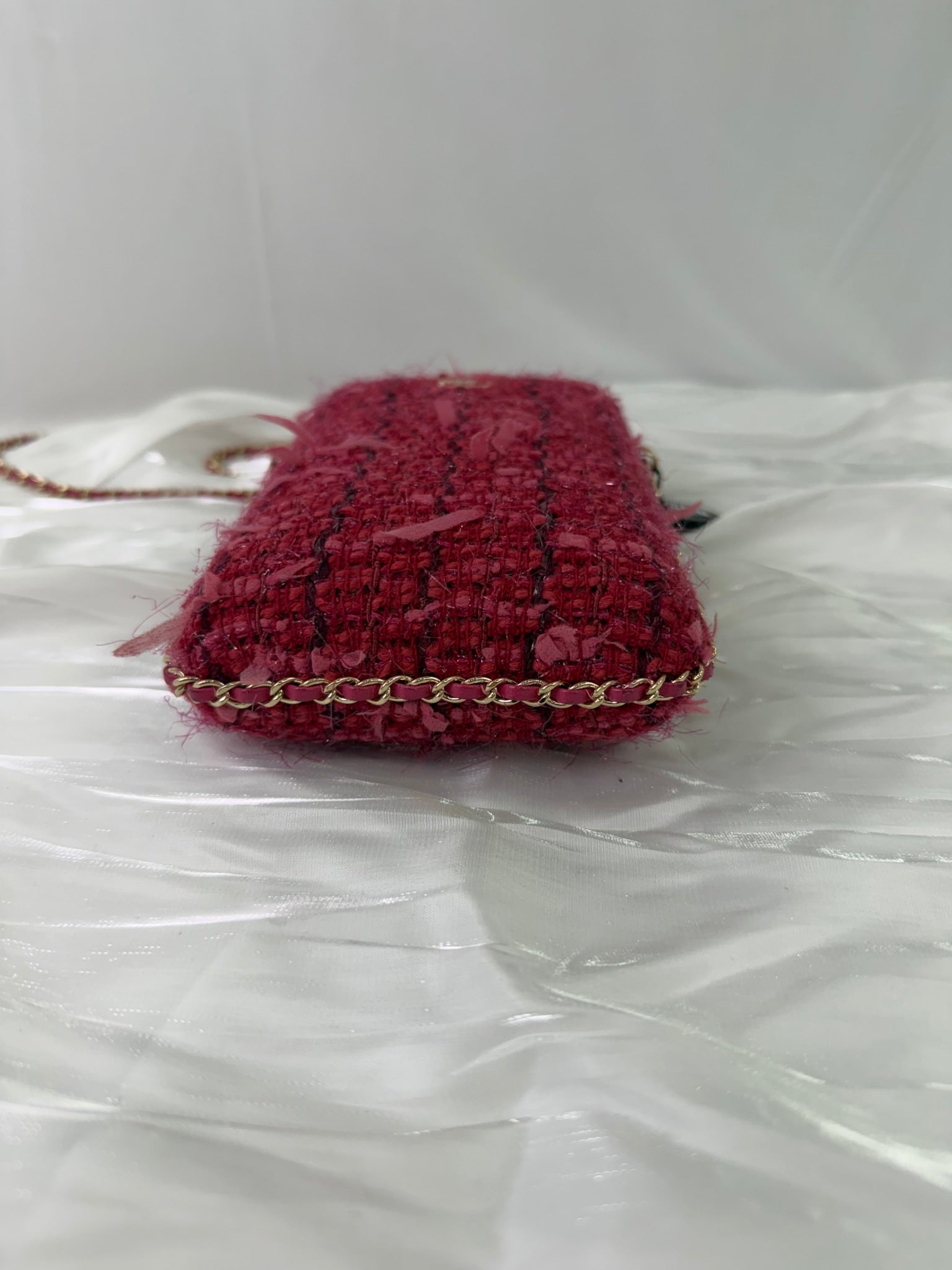 Chanel Pink Tweed Phone Holder