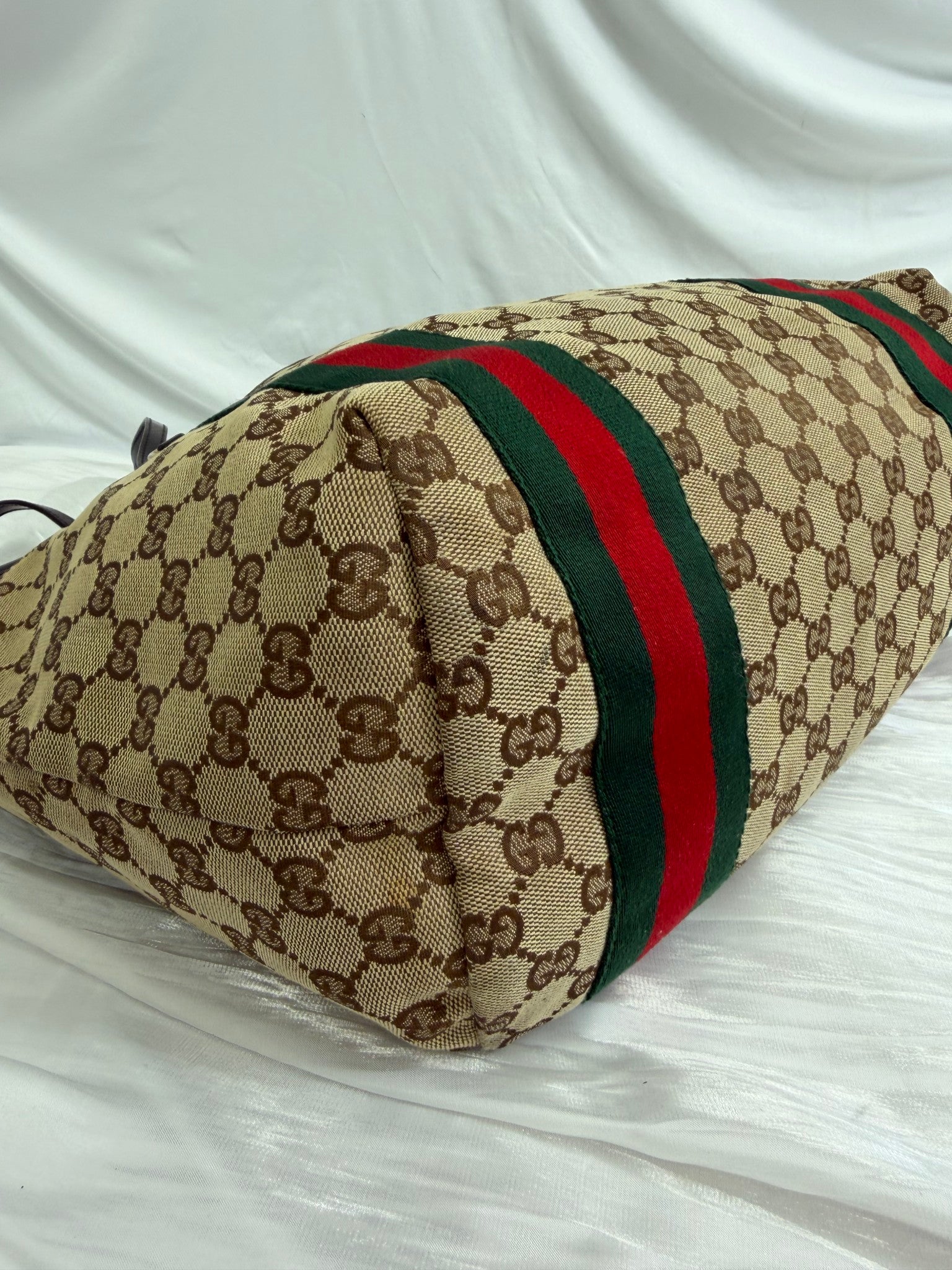 Gucci Brown GG Canvas Web Jolie Tote Bag