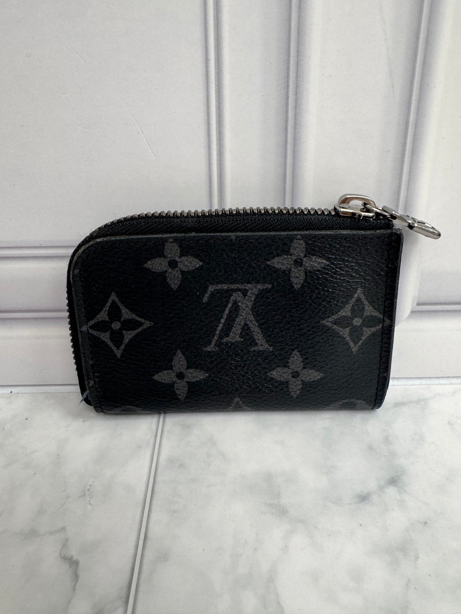 Louis Vuitton Monogram Eclipse Porte Monnaie Jour Coin Case