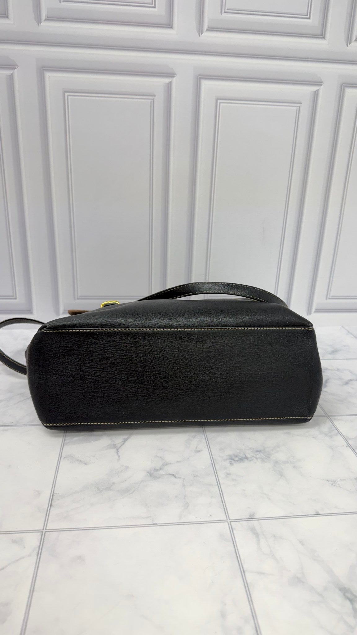 Loewe Black And Brown Leather Velazquez Twist shoulder Bag