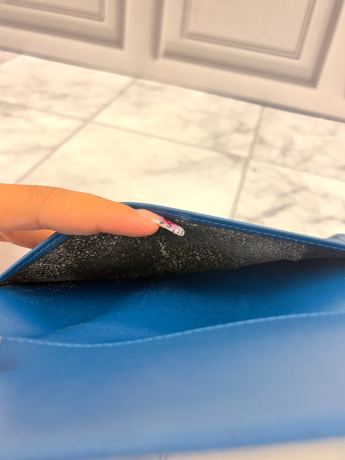 Louis Vuitton Blue Epi Leather Long Wallet