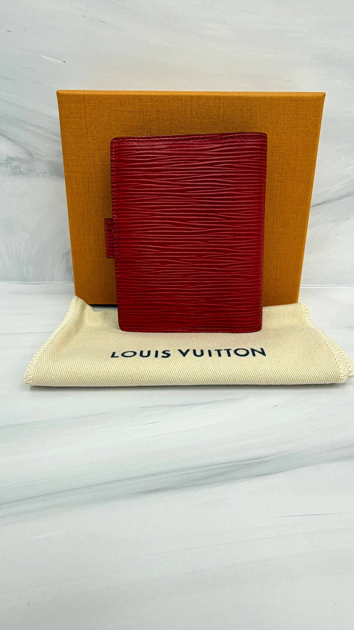 Louis Vuitton Red Epi Leather Mini Card Holder