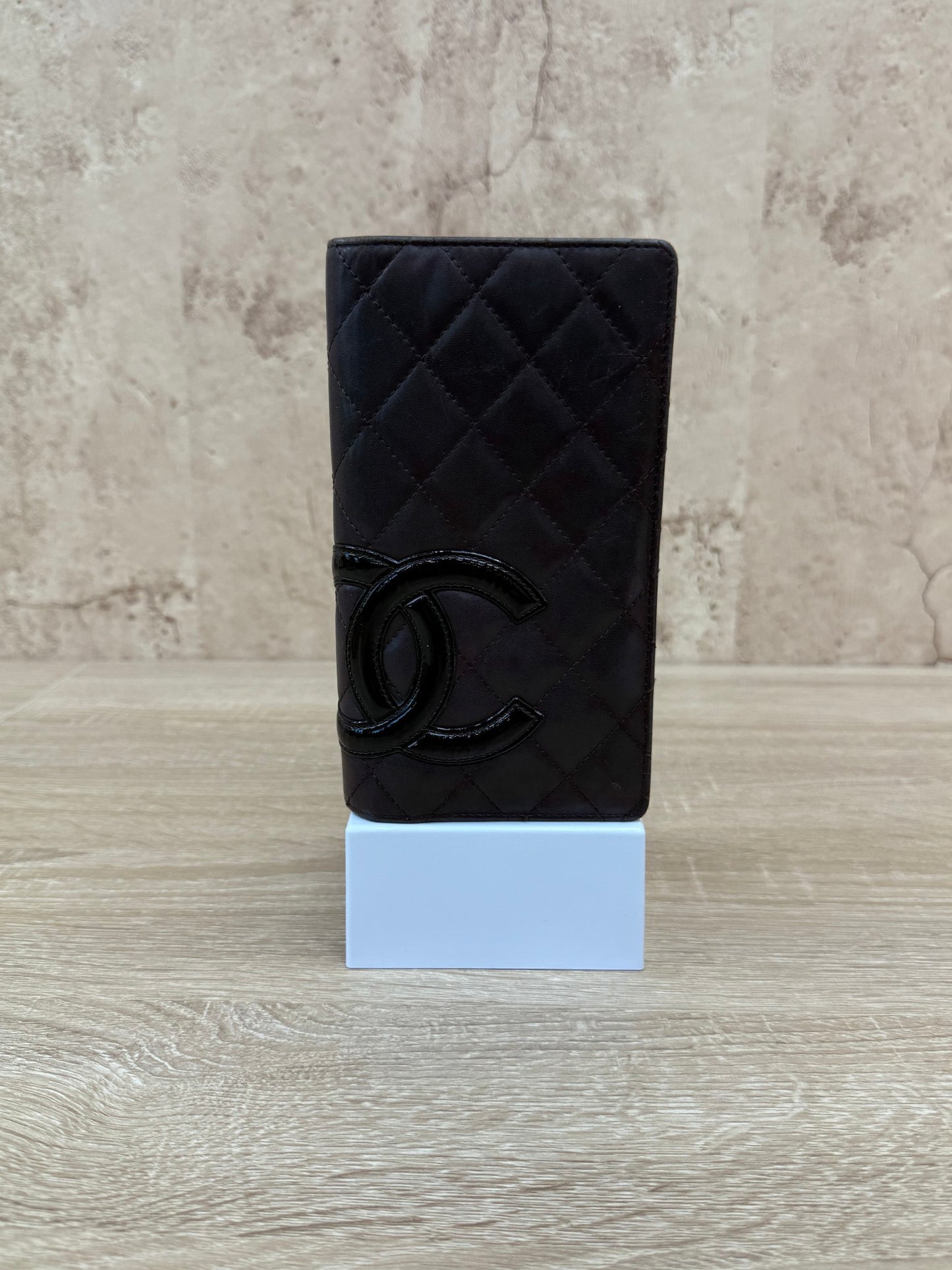 Chanel Brown Quilted Calfskin CC Long Wallet