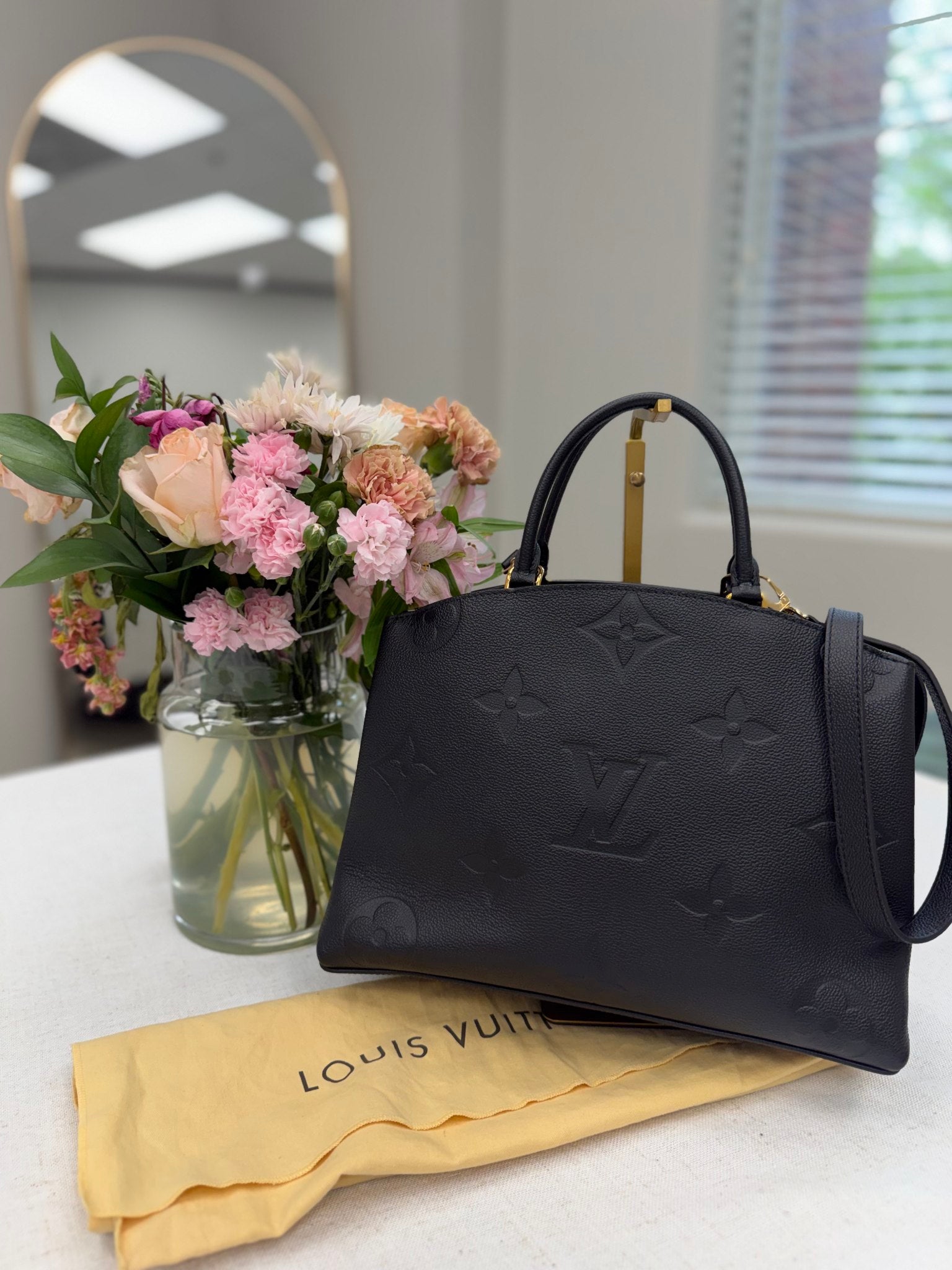 Louis Vuitton Black Monogram Empreinte leather Grand Palais Handbag