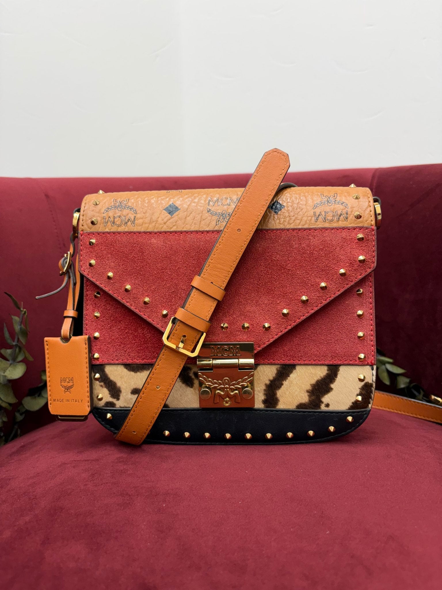 MCM Multi Textured Patricia Crossbody Bag