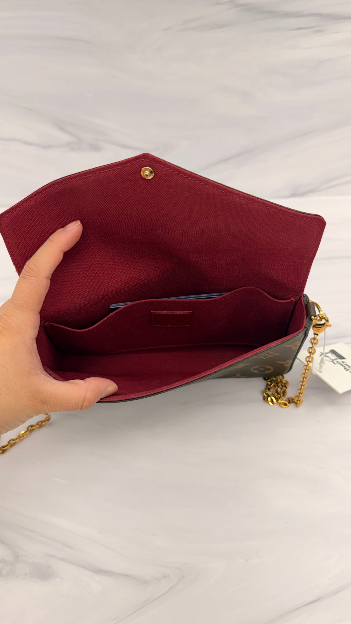 Louis Vuitton Monogram Pochette Felicie Chain Crossbody bag